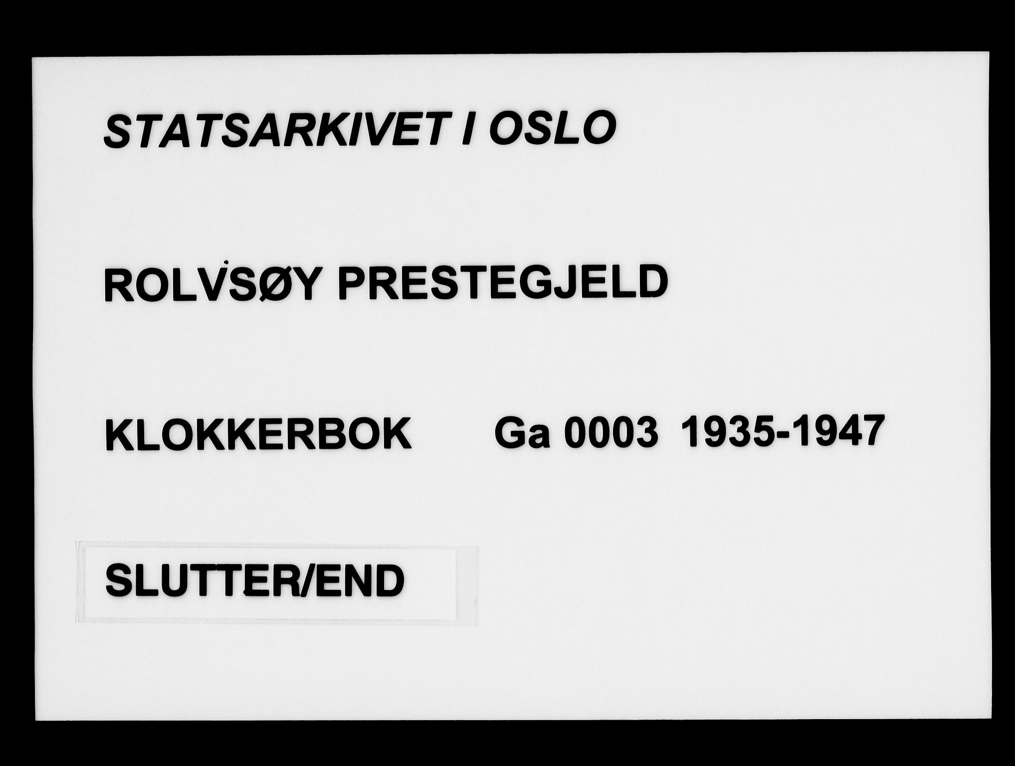 Rolvsøy prestekontor Kirkebøker, SAO/A-2004/G/Ga/L0003: Klokkerbok nr. 3, 1935-1947