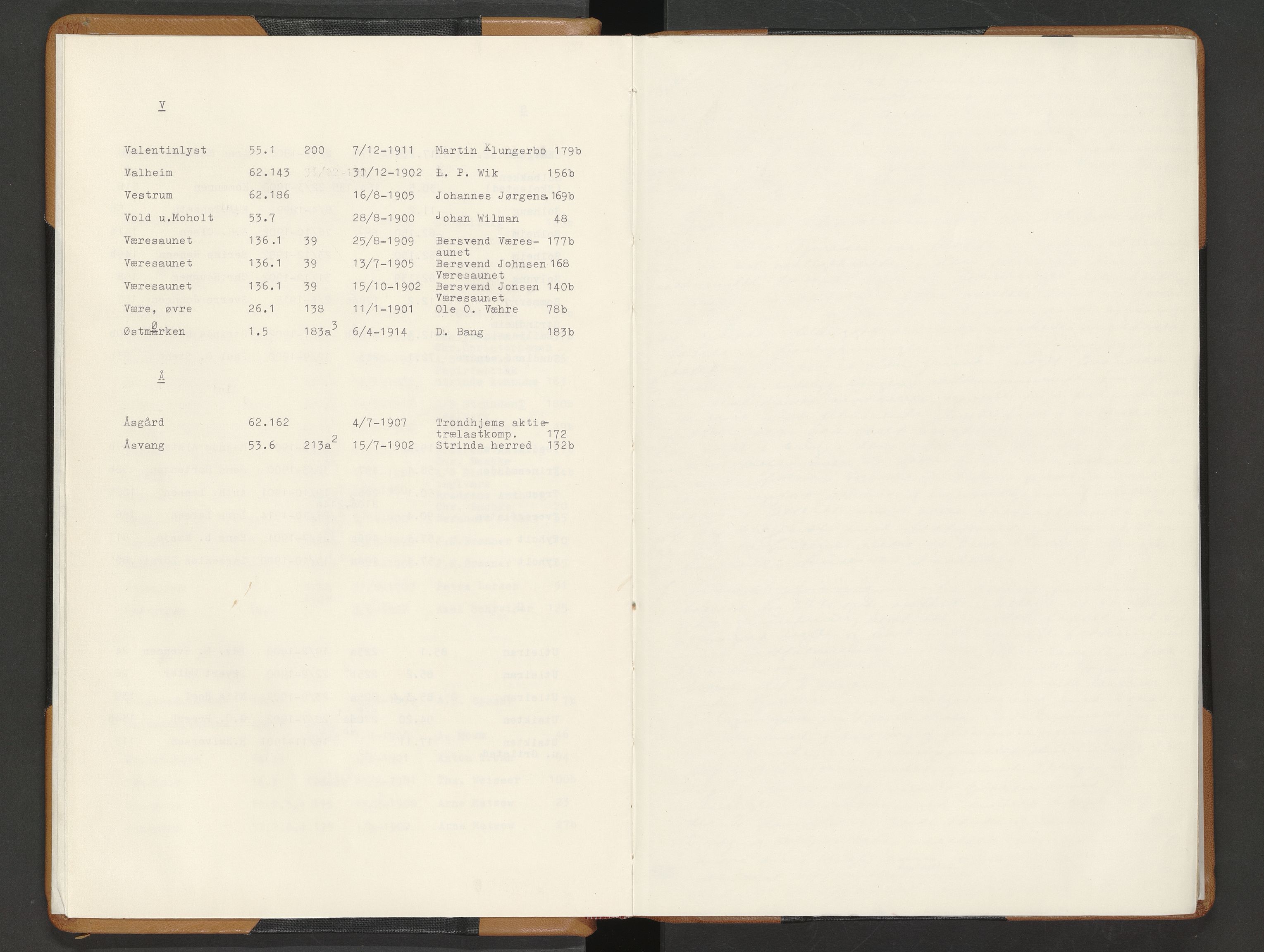 Norges Brannkasse Strinda, AV/SAT-A-5516/Fa/L0006: Branntakstprotokoll, 1899-1914
