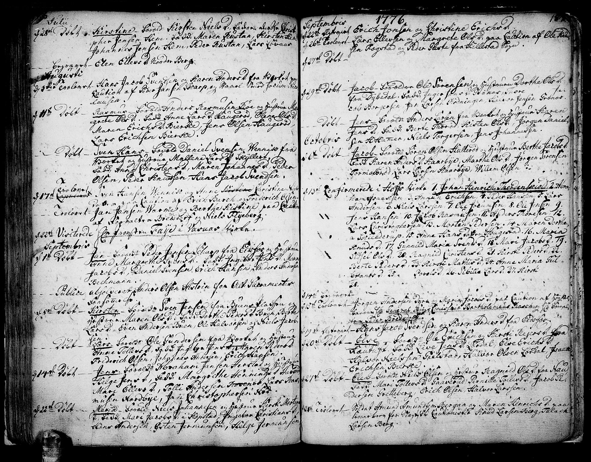 Hof kirkebøker, SAKO/A-64/F/Fa/L0002: Ministerialbok nr. I 2, 1746-1781, s. 186-187