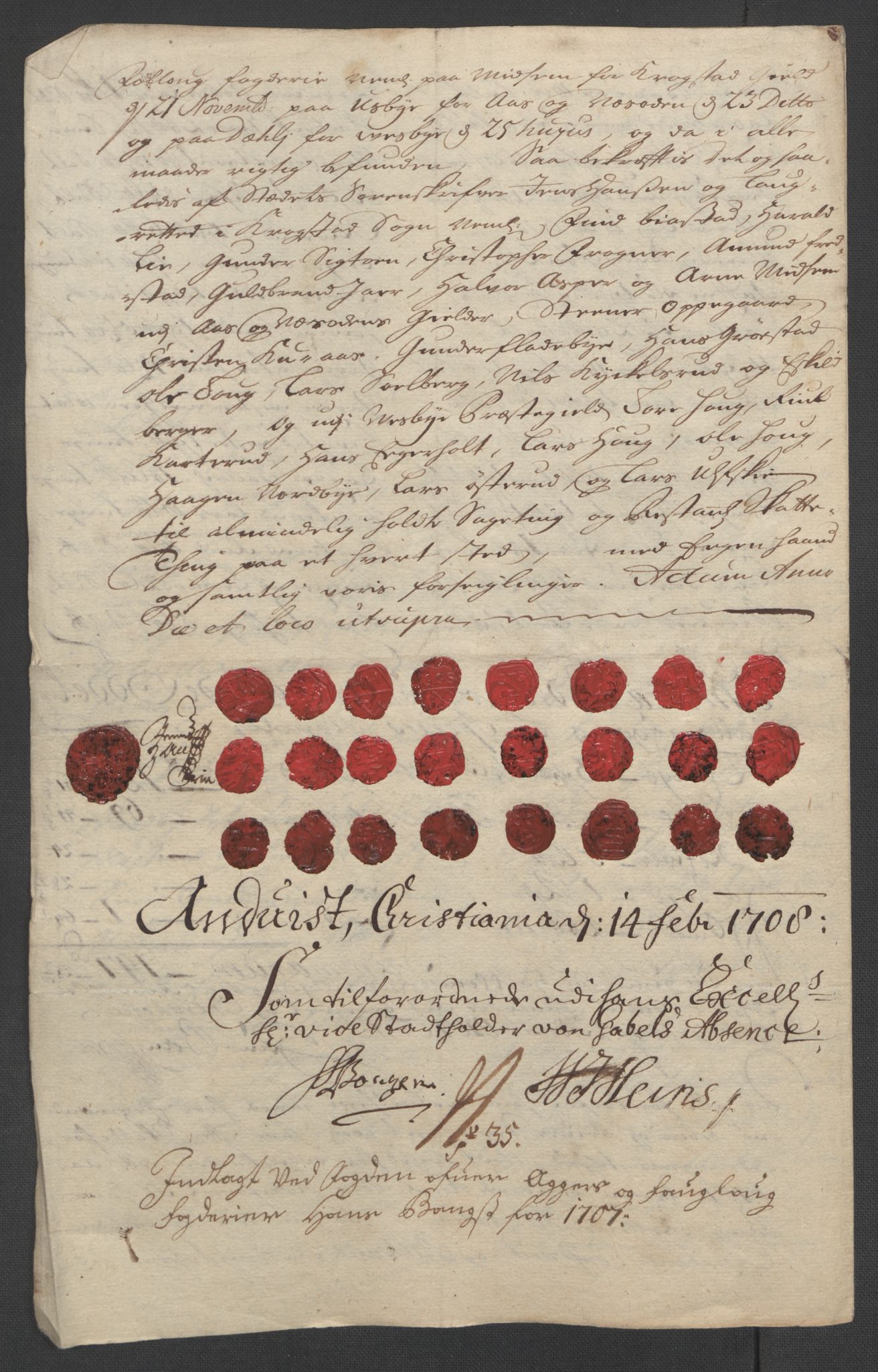 Rentekammeret inntil 1814, Reviderte regnskaper, Fogderegnskap, AV/RA-EA-4092/R10/L0447: Fogderegnskap Aker og Follo, 1707-1709, s. 198