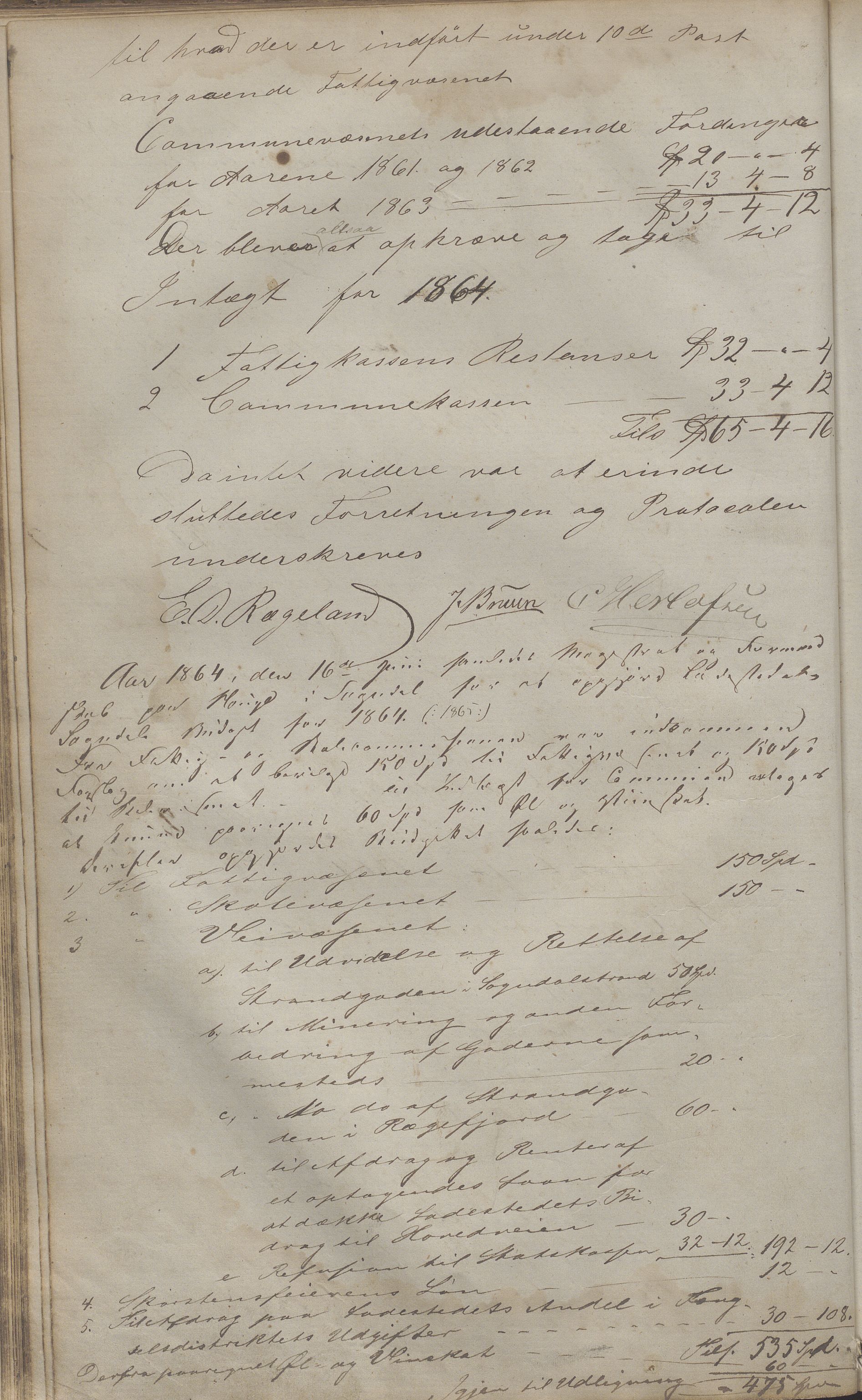 Sogndal ladested - Formannskapet/kommunestyret, IKAR/K-100052/A/L0001: Møtebok, 1858-1887, s. 43b