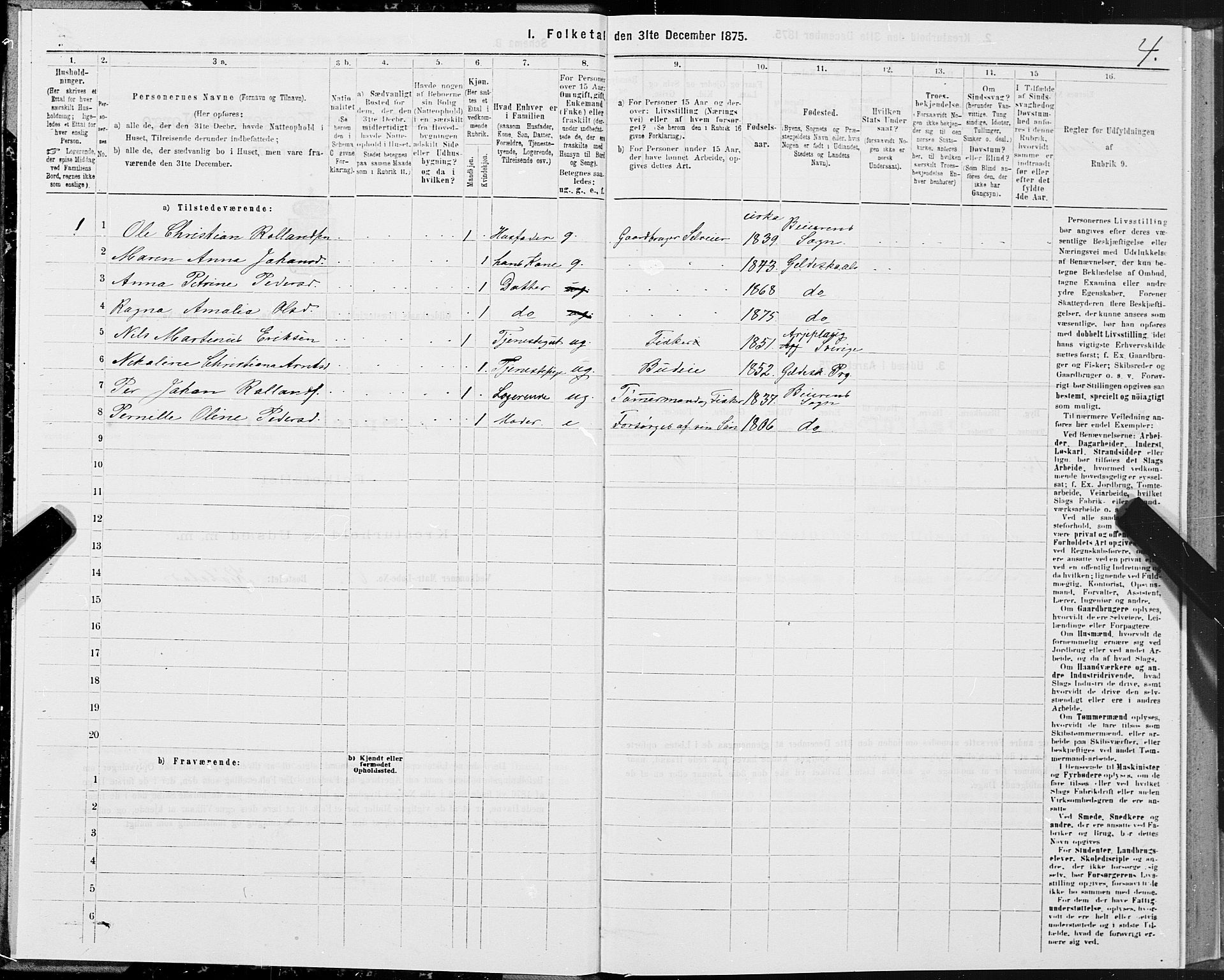 SAT, Folketelling 1875 for 1838P Gildeskål prestegjeld, 1875, s. 3004