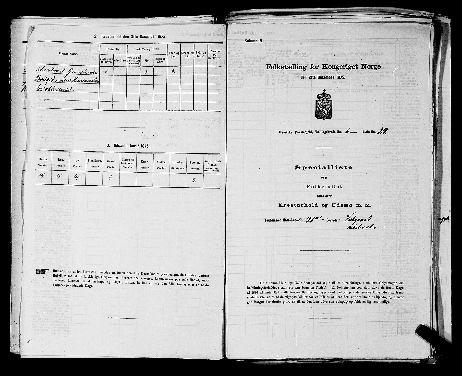 RA, Folketelling 1875 for 0118P Aremark prestegjeld, 1875, s. 875