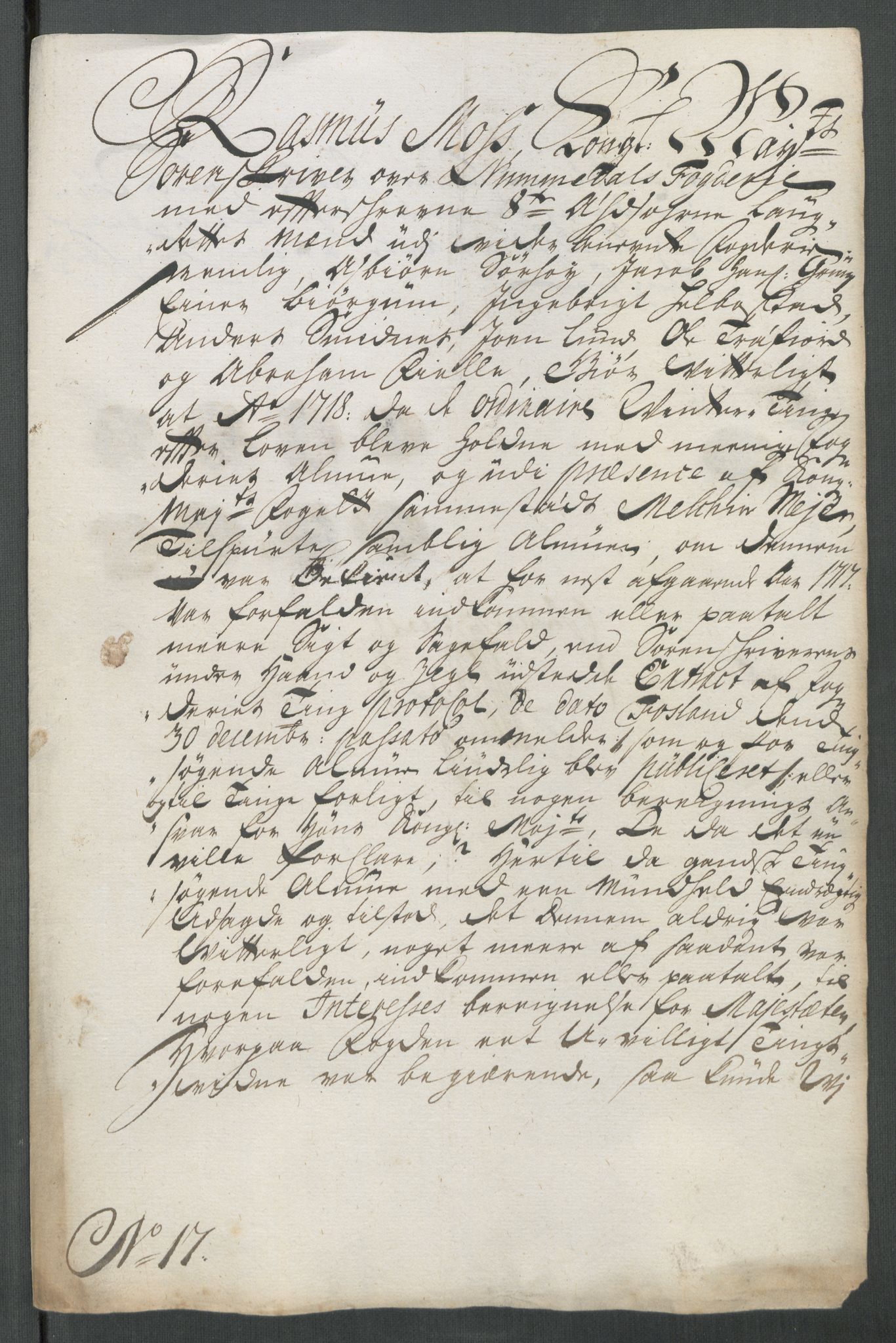 Rentekammeret inntil 1814, Reviderte regnskaper, Fogderegnskap, AV/RA-EA-4092/R64/L4438: Fogderegnskap Namdal, 1717, s. 179