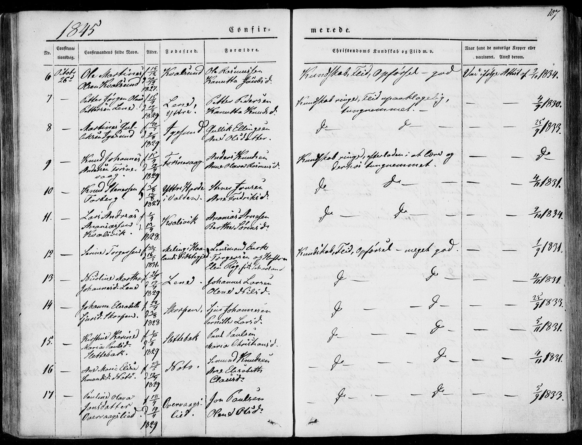 Ministerialprotokoller, klokkerbøker og fødselsregistre - Møre og Romsdal, AV/SAT-A-1454/507/L0070: Ministerialbok nr. 507A05, 1842-1873, s. 107