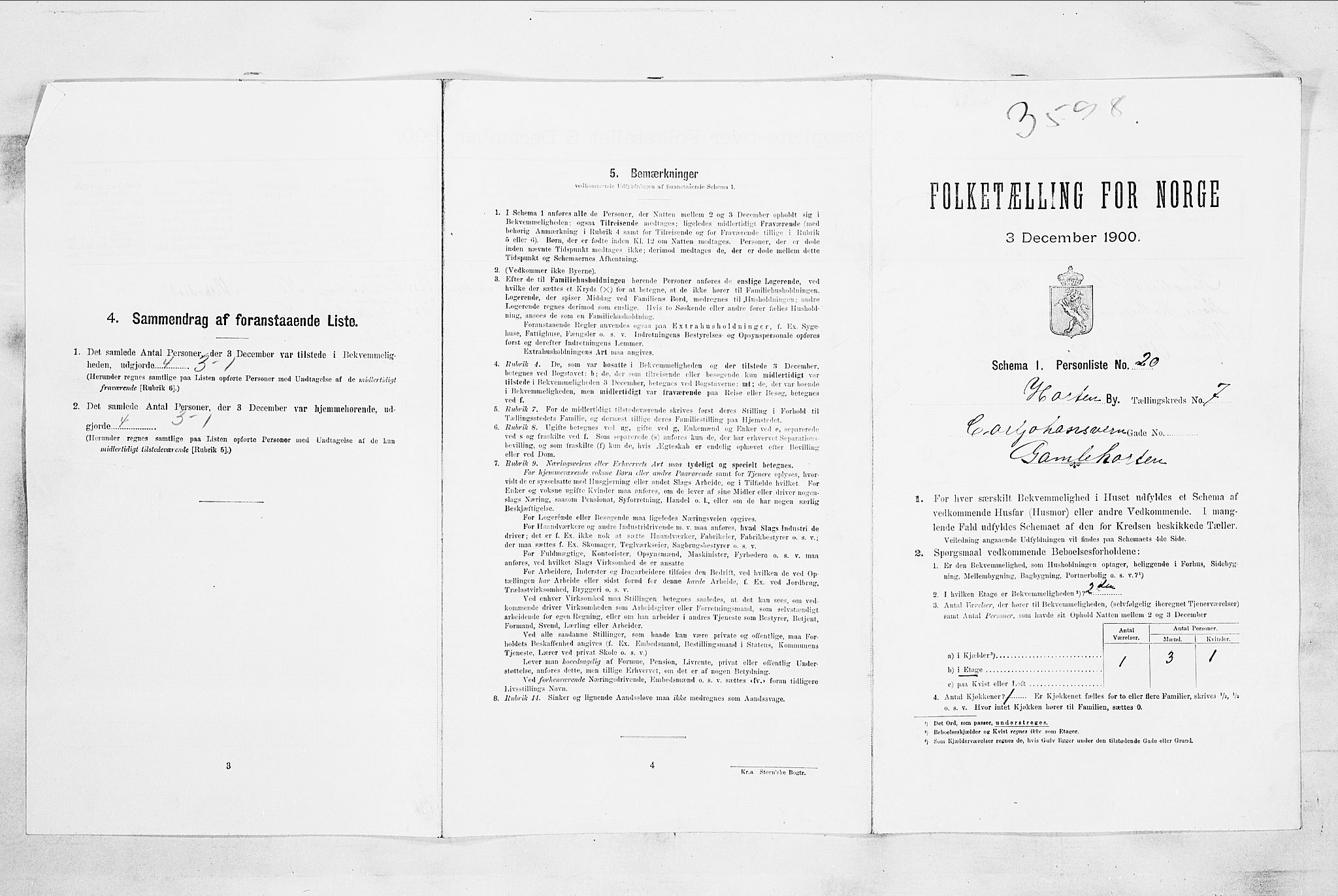 RA, Folketelling 1900 for 0703 Horten ladested, 1900, s. 4911