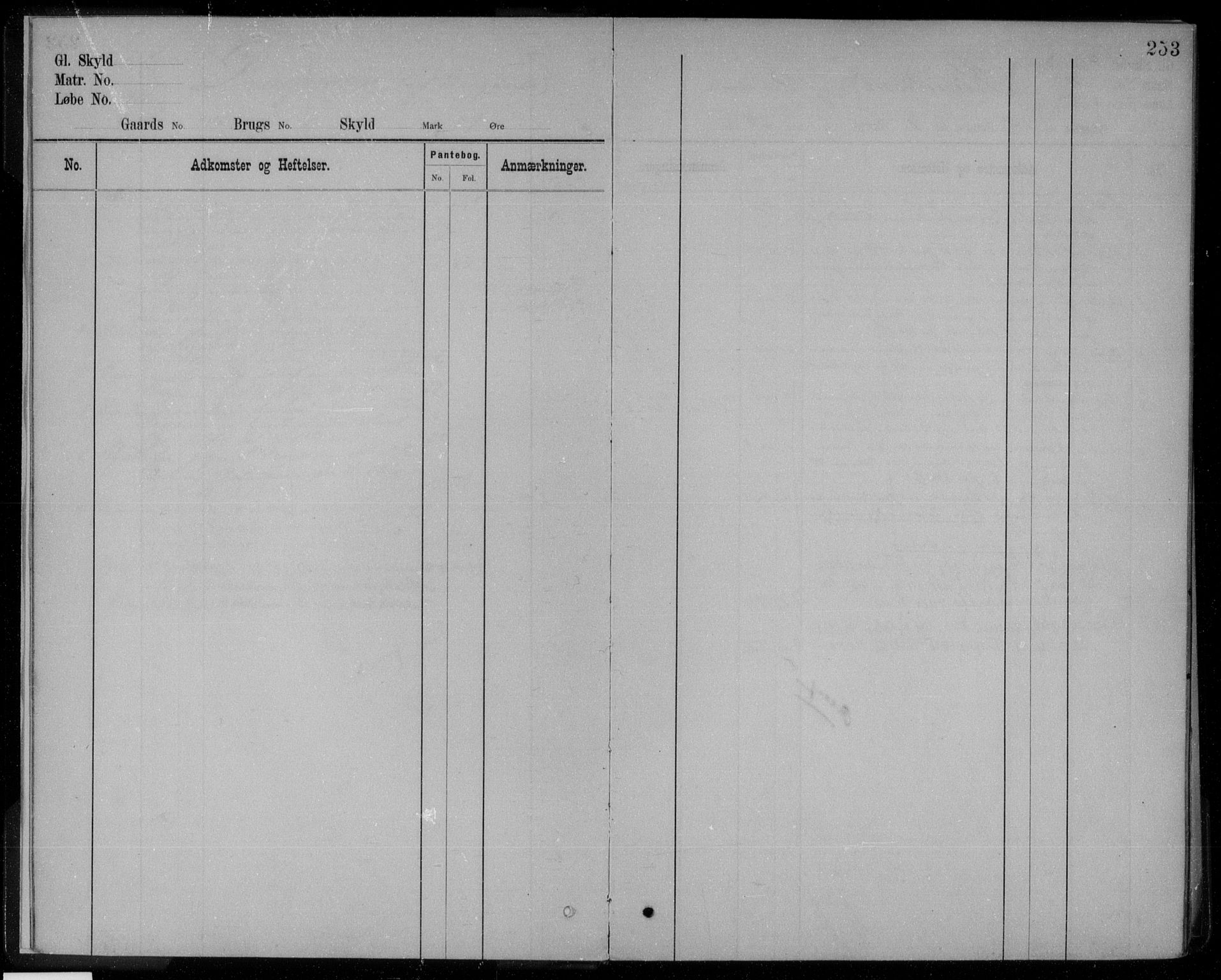 Nord-Østerdal tingrett, SAH/TING-020/H/Ha/Haf/L0035: Panteregister nr. 4B, 1895, s. 253