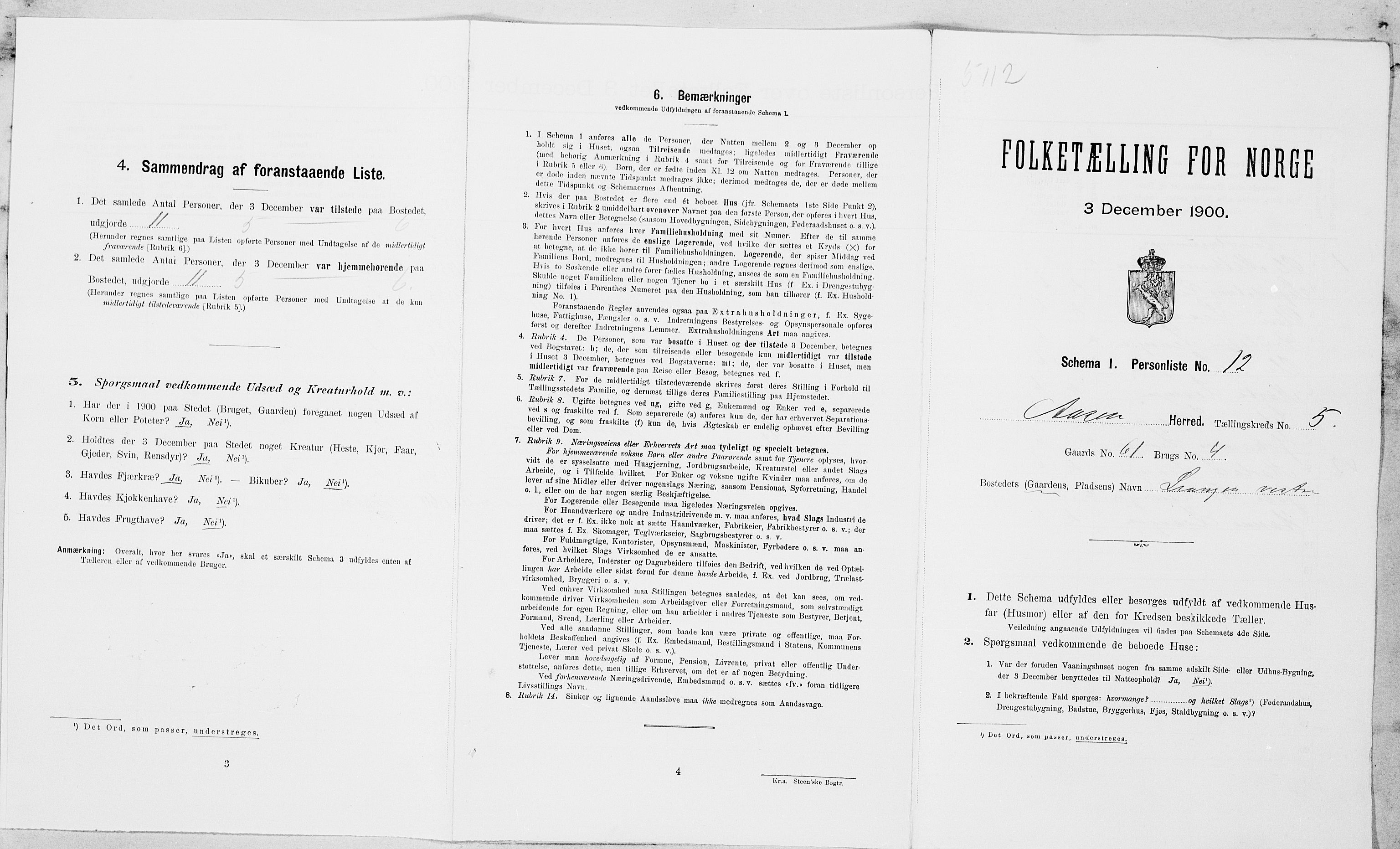 SAT, Folketelling 1900 for 1716 Åsen herred, 1900, s. 582