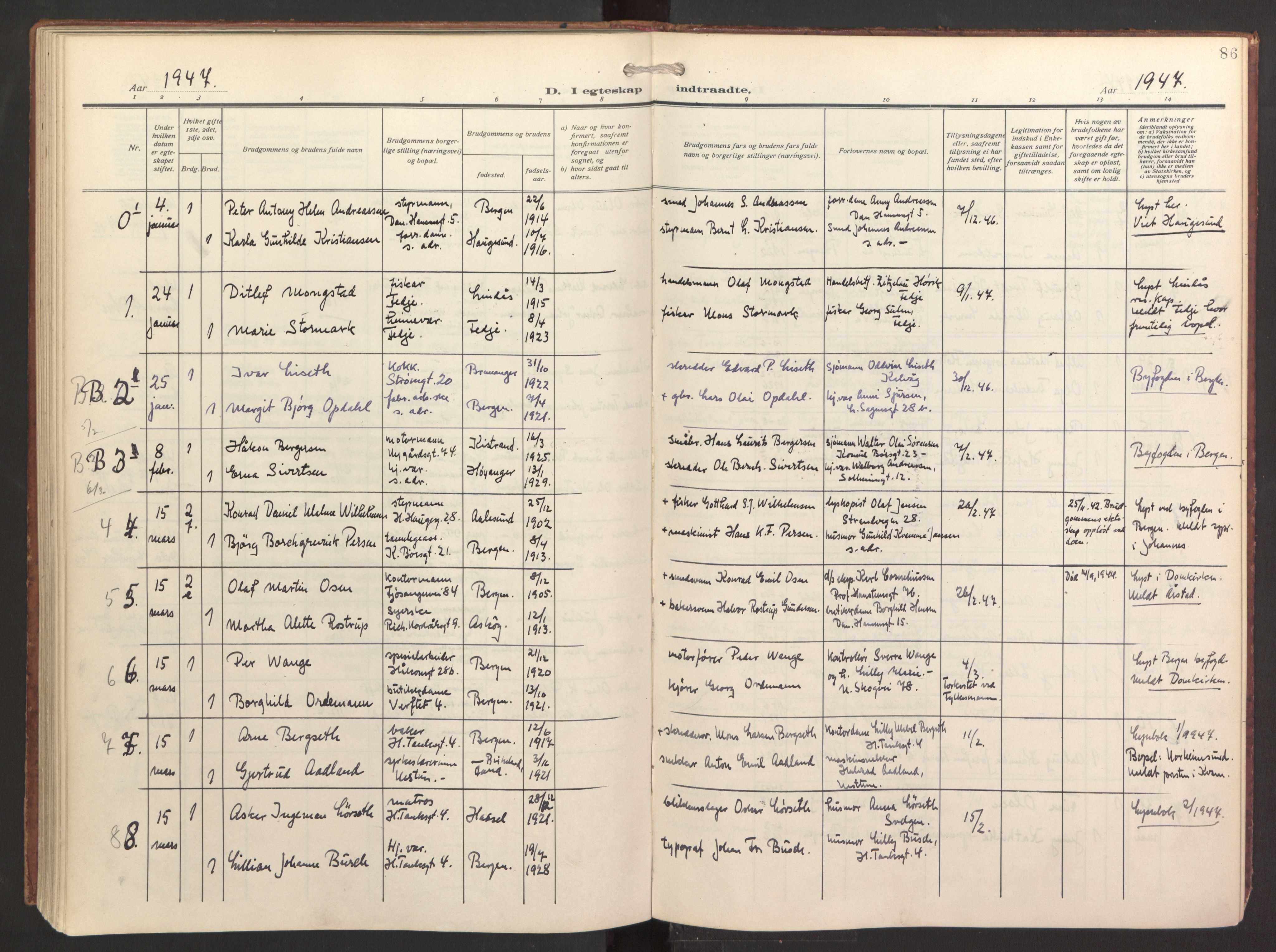 St. Jacob sokneprestembete, AV/SAB-A-78001/H/Haa/L0005: Ministerialbok nr. C 1, 1917-1951, s. 86