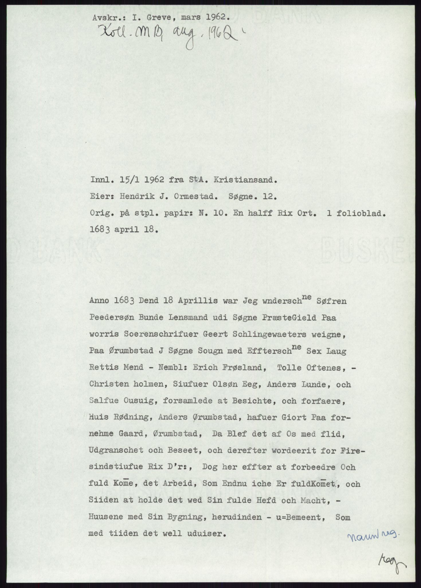 Samlinger til kildeutgivelse, Diplomavskriftsamlingen, AV/RA-EA-4053/H/Ha, s. 2240