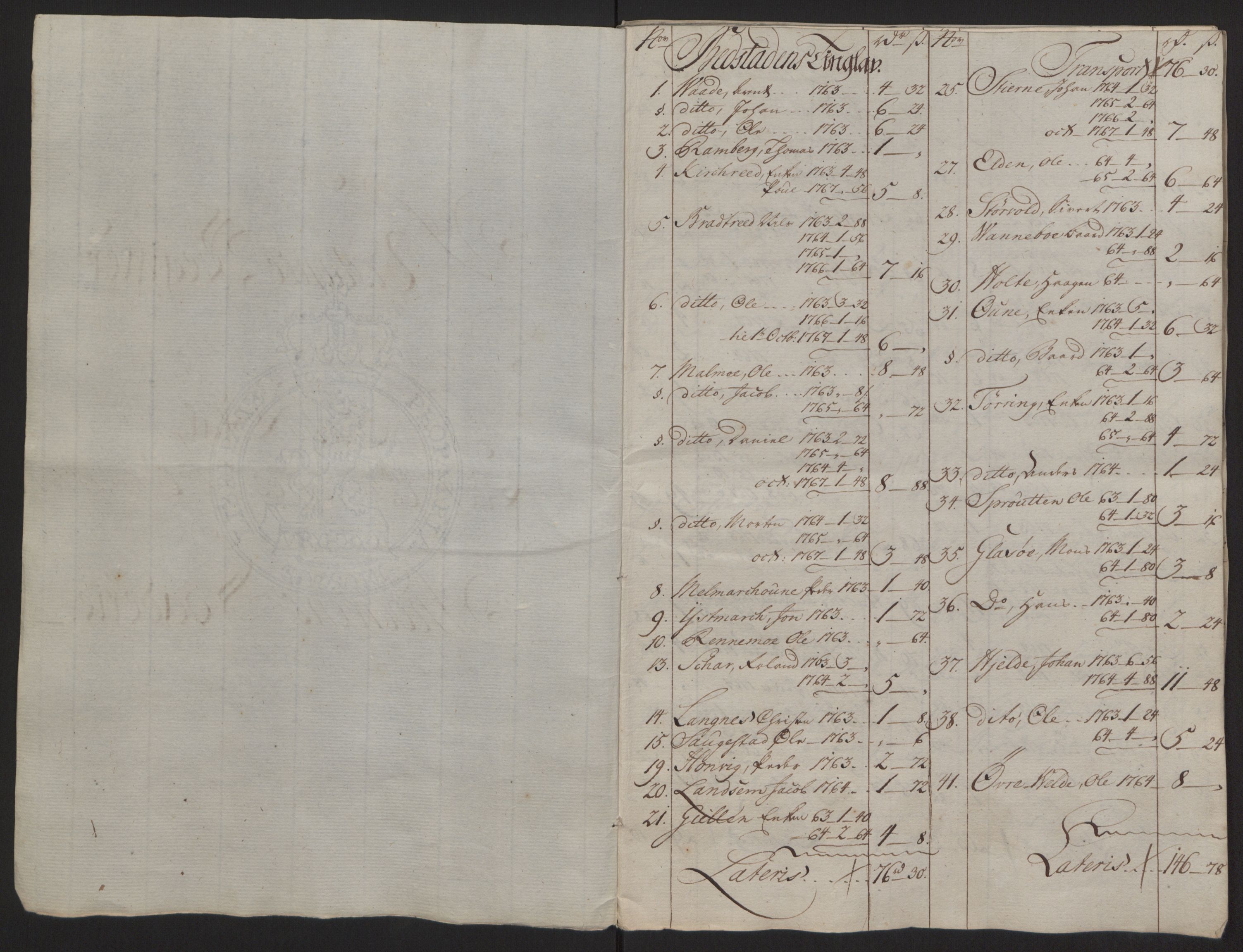 Rentekammeret inntil 1814, Reviderte regnskaper, Fogderegnskap, RA/EA-4092/R63/L4420: Ekstraskatten Inderøy, 1762-1772, s. 444
