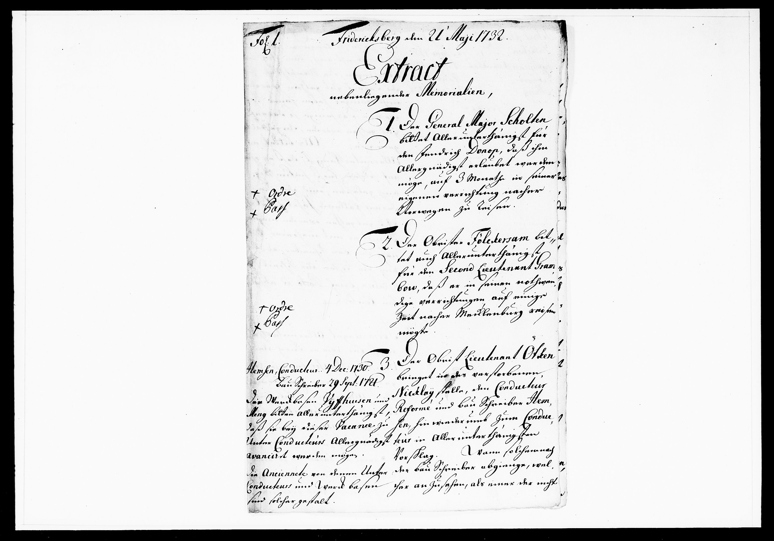 Krigskollegiet, Krigskancelliet, DRA/A-0006/-/1103-1107: Refererede sager, 1732, s. 133