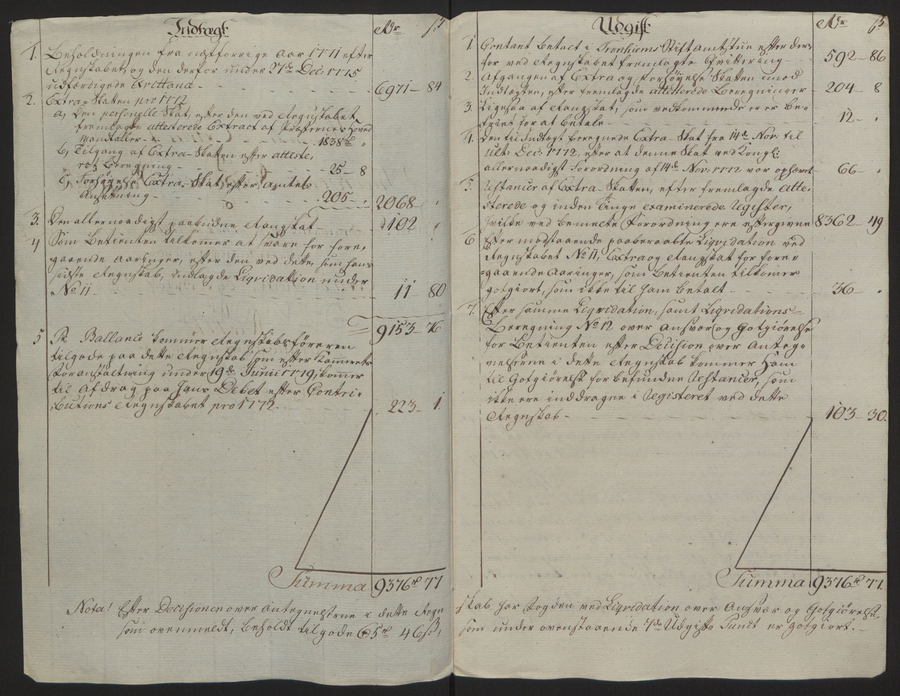 Rentekammeret inntil 1814, Reviderte regnskaper, Fogderegnskap, RA/EA-4092/R63/L4420: Ekstraskatten Inderøy, 1762-1772, s. 489