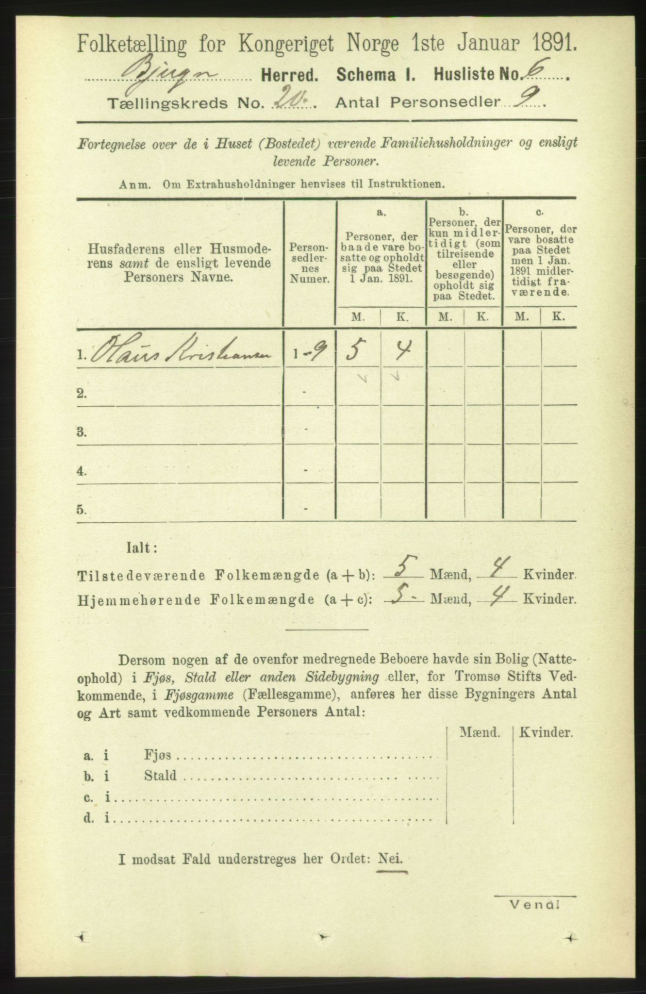 RA, Folketelling 1891 for 1627 Bjugn herred, 1891, s. 5350