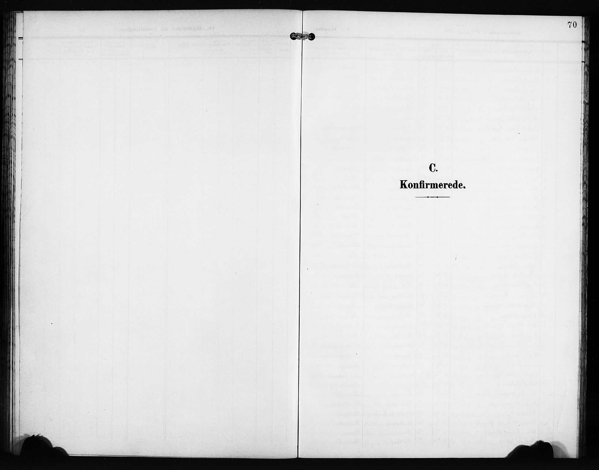 Fana Sokneprestembete, SAB/A-75101/H/Hab/Haba/L0004: Klokkerbok nr. A 4, 1902-1912, s. 70