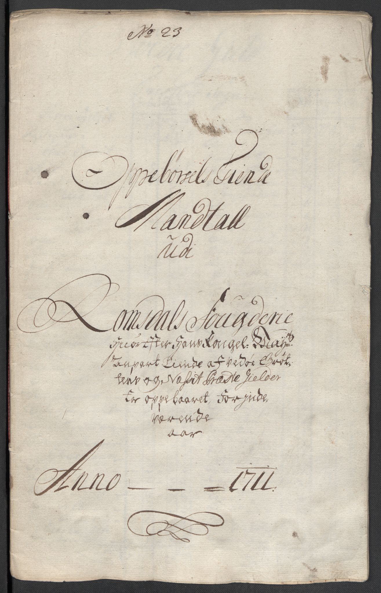 Rentekammeret inntil 1814, Reviderte regnskaper, Fogderegnskap, RA/EA-4092/R55/L3660: Fogderegnskap Romsdal, 1711, s. 385