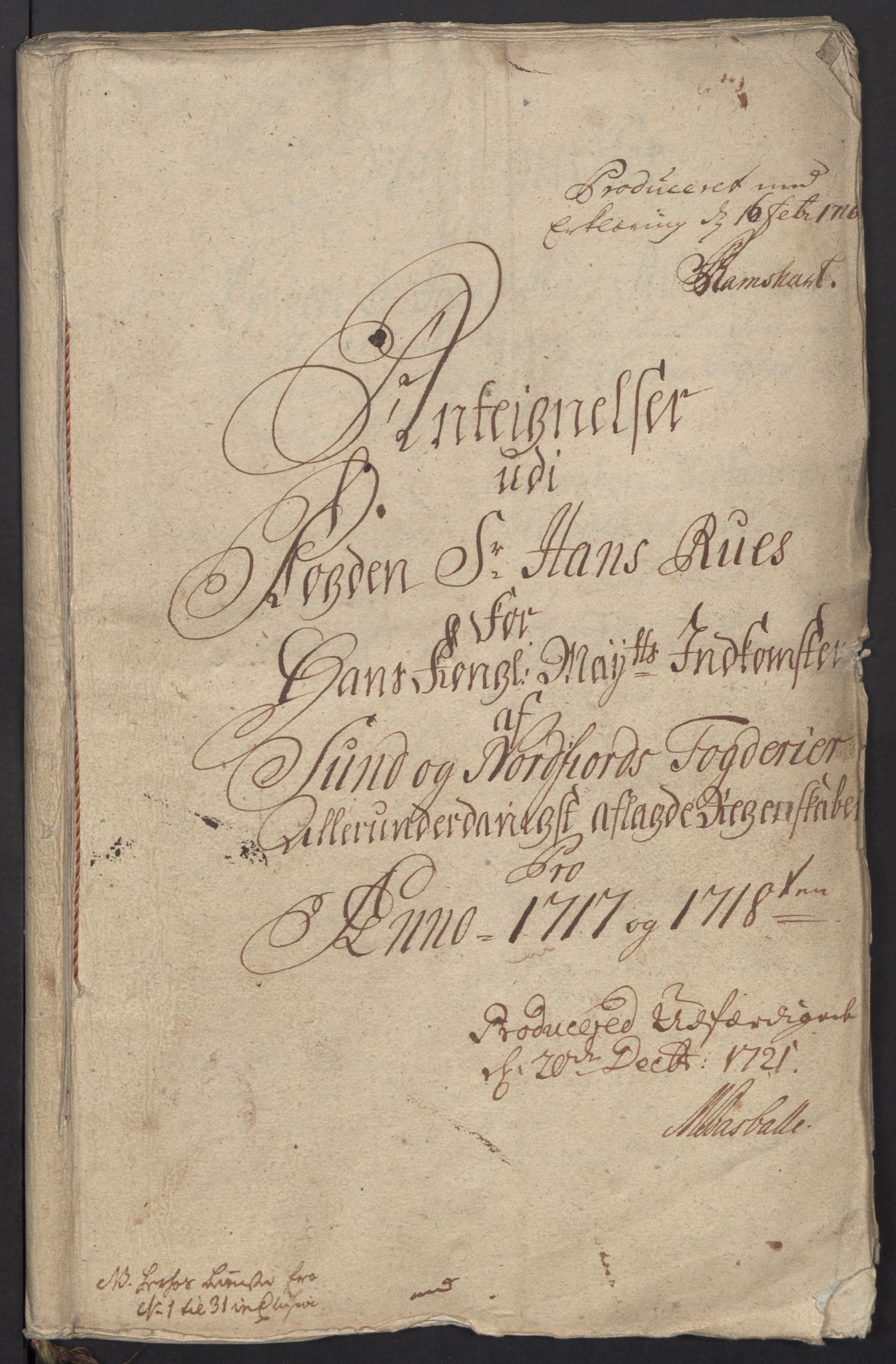 Rentekammeret inntil 1814, Reviderte regnskaper, Fogderegnskap, AV/RA-EA-4092/R53/L3441: Fogderegnskap Sunn- og Nordfjord, 1717-1718, s. 438