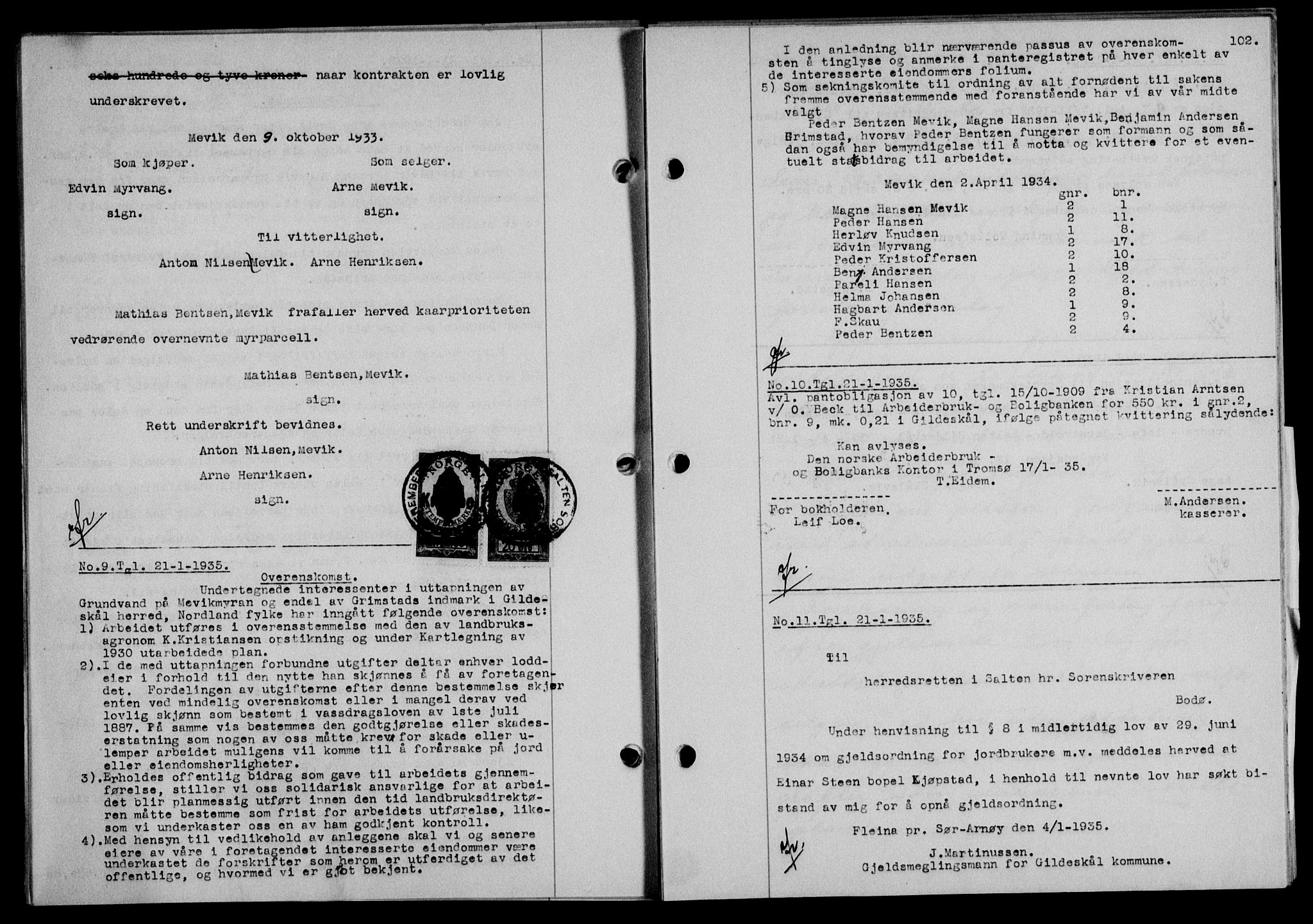 Salten sorenskriveri, SAT/A-4578/1/2/2C/L0066: Pantebok nr. 56, 1934-1935, Tingl.dato: 21.01.1935