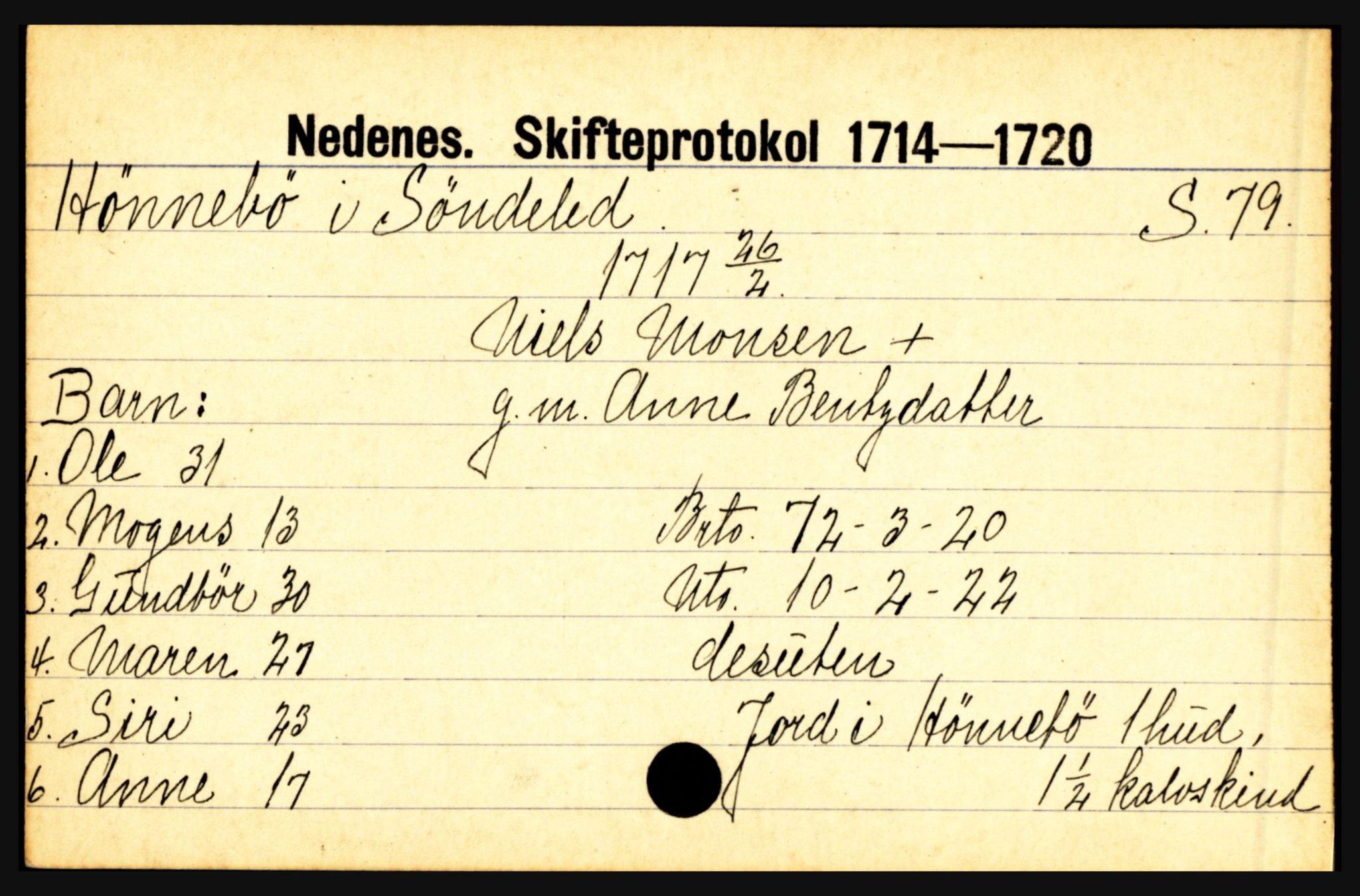 Nedenes sorenskriveri før 1824, AV/SAK-1221-0007/H, s. 13475