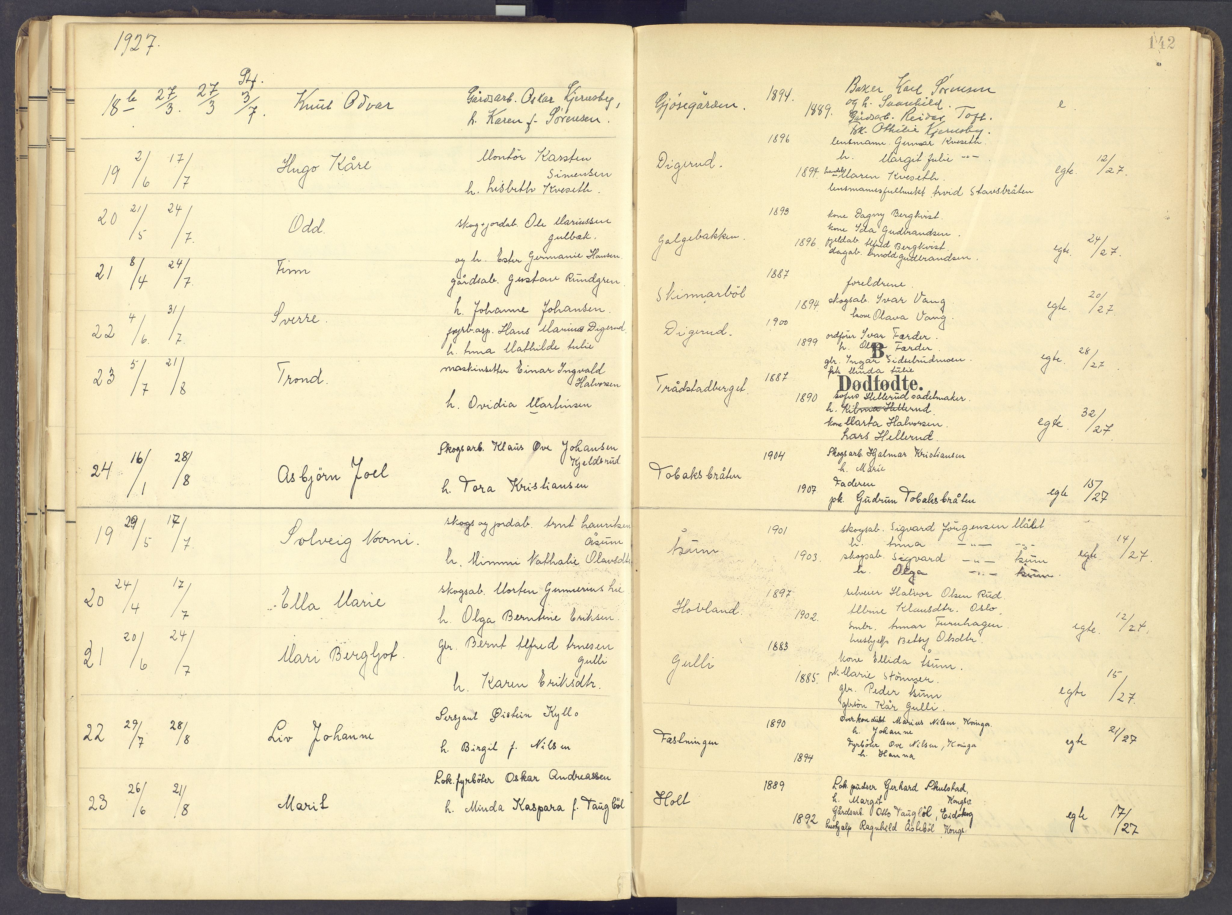 Vinger prestekontor, AV/SAH-PREST-024/H/Ha/Haa/L0017: Ministerialbok nr. 17, 1901-1927, s. 142