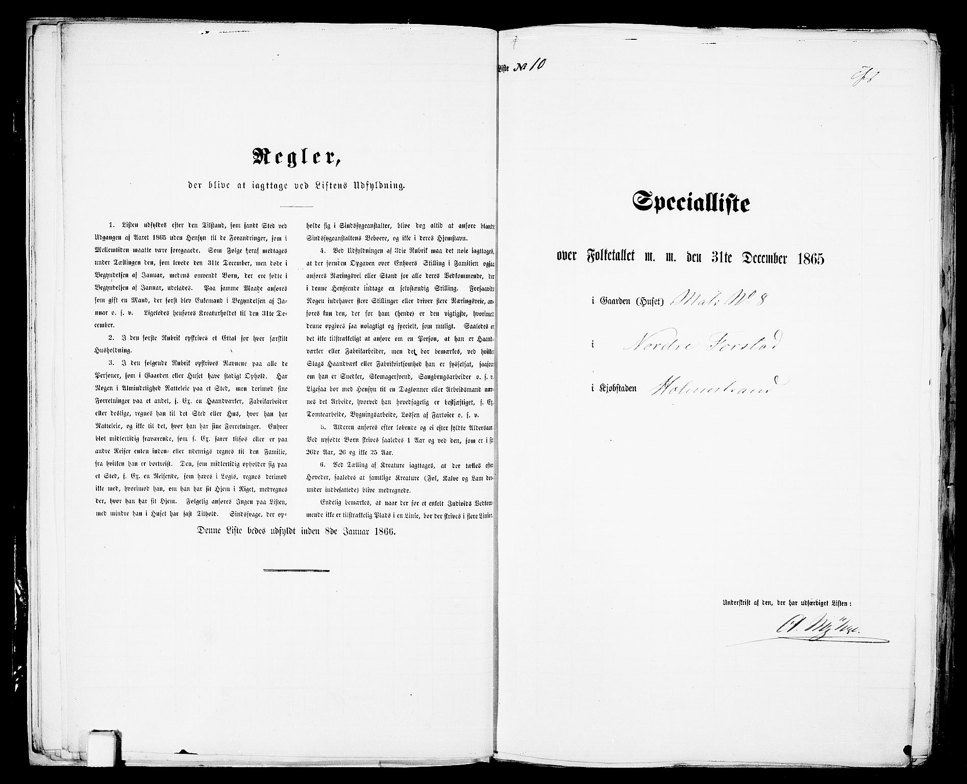 RA, Folketelling 1865 for 0702B Botne prestegjeld, Holmestrand kjøpstad, 1865, s. 26