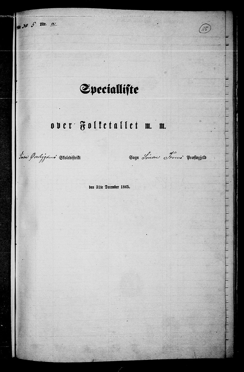RA, Folketelling 1865 for 0519P Sør-Fron prestegjeld, 1865, s. 90