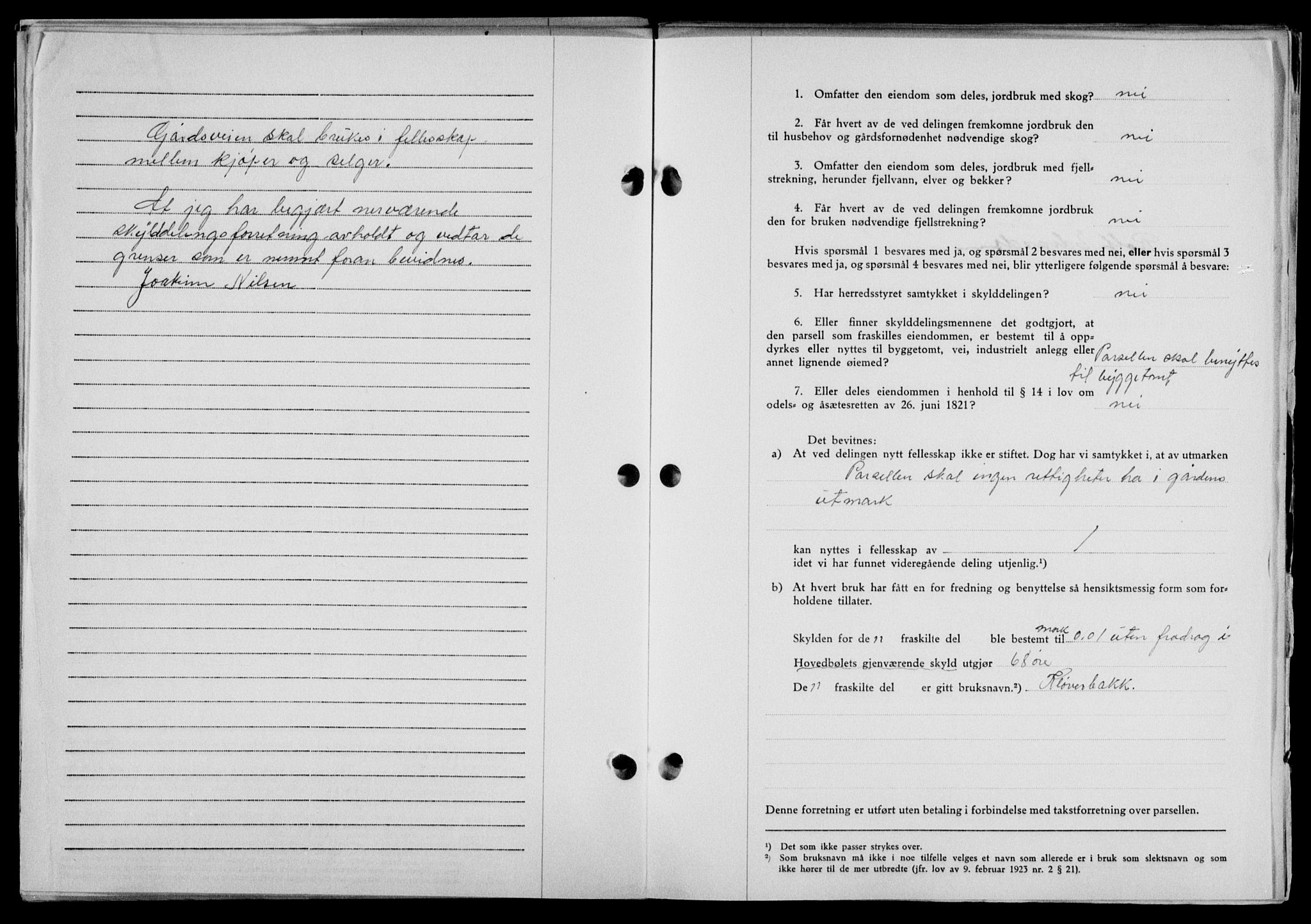 Lofoten sorenskriveri, SAT/A-0017/1/2/2C/L0021a: Pantebok nr. 21a, 1949-1949, Dagboknr: 1656/1949