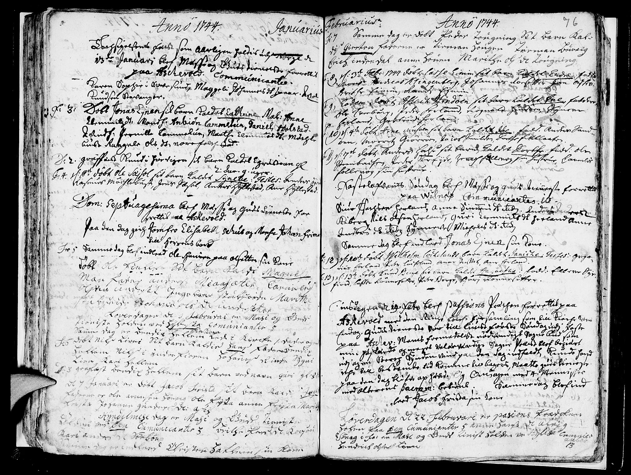 Askvoll sokneprestembete, AV/SAB-A-79501/H/Haa/Haaa/L0007: Ministerialbok nr. A 7, 1739-1748, s. 76