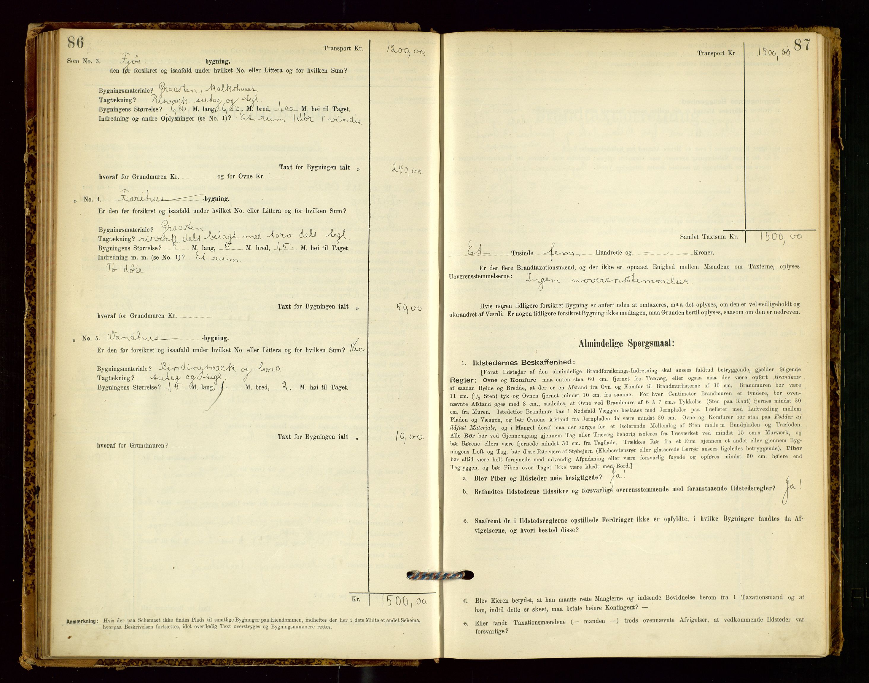 Eigersund lensmannskontor, AV/SAST-A-100171/Gob/L0001: Skjemaprotokoll, 1894-1909, s. 86-87