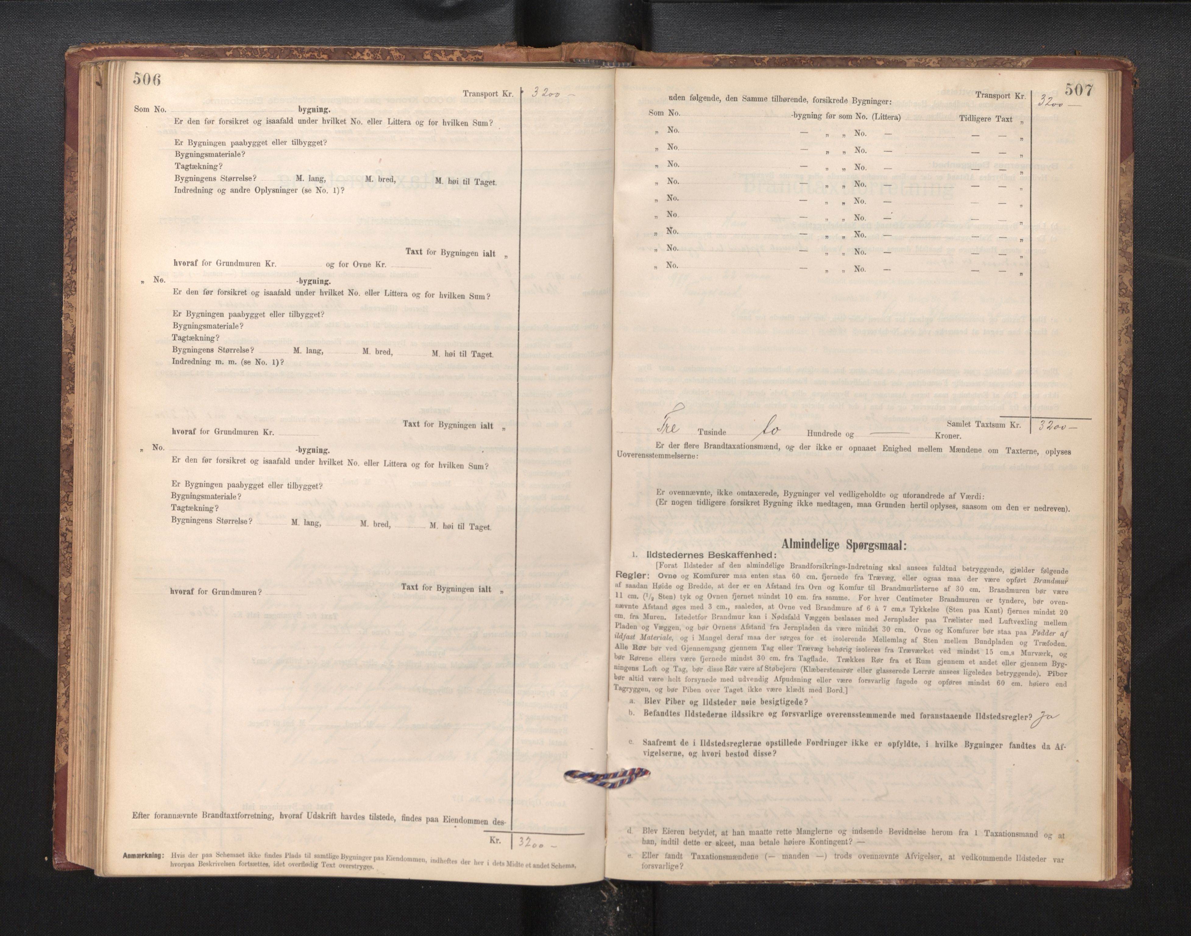 Lensmannen i Haus, SAB/A-32701/0012/L0006: Branntakstprotokoll, skjematakst, 1895-1941, s. 506-507