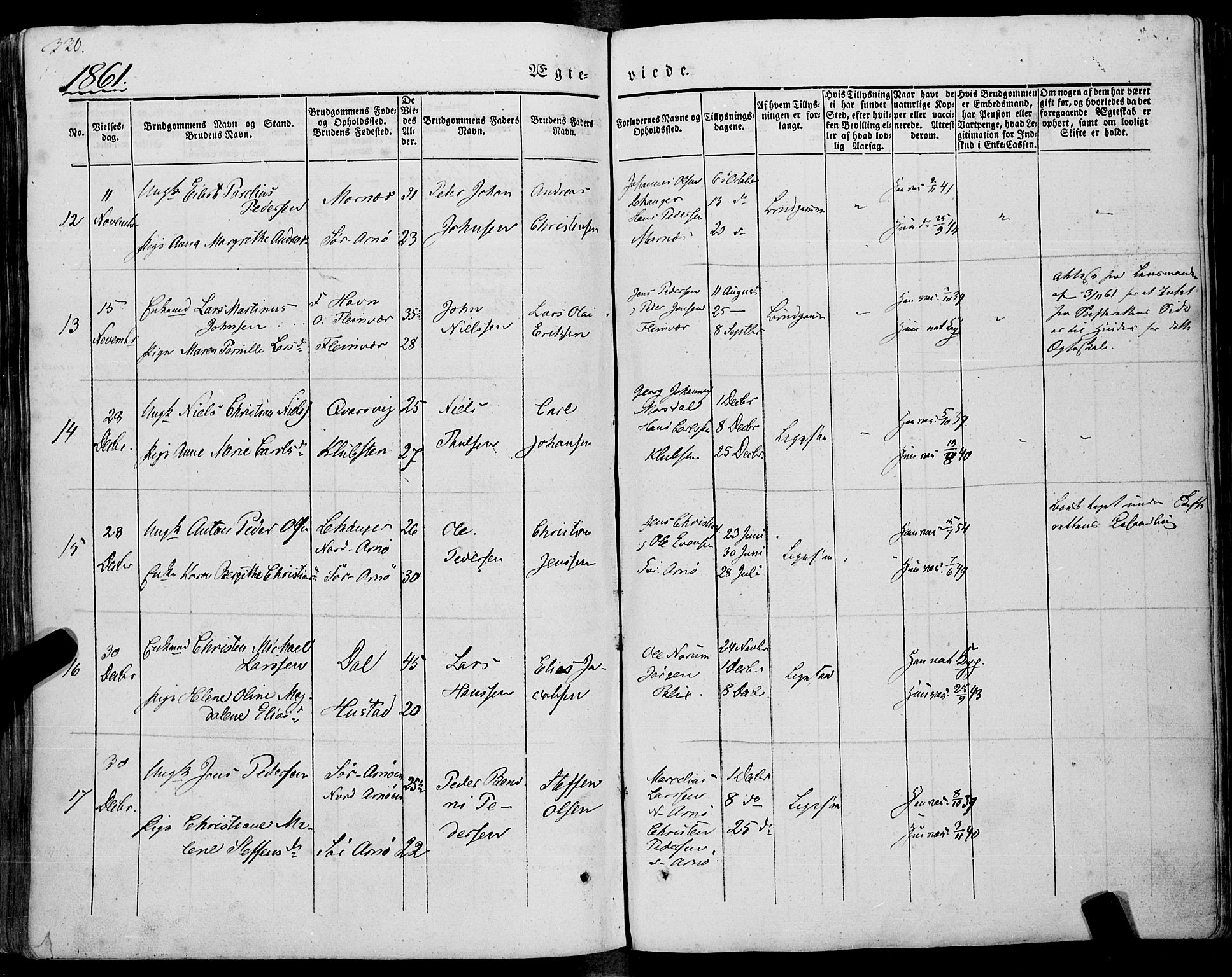 Ministerialprotokoller, klokkerbøker og fødselsregistre - Nordland, AV/SAT-A-1459/805/L0097: Ministerialbok nr. 805A04, 1837-1861, s. 330