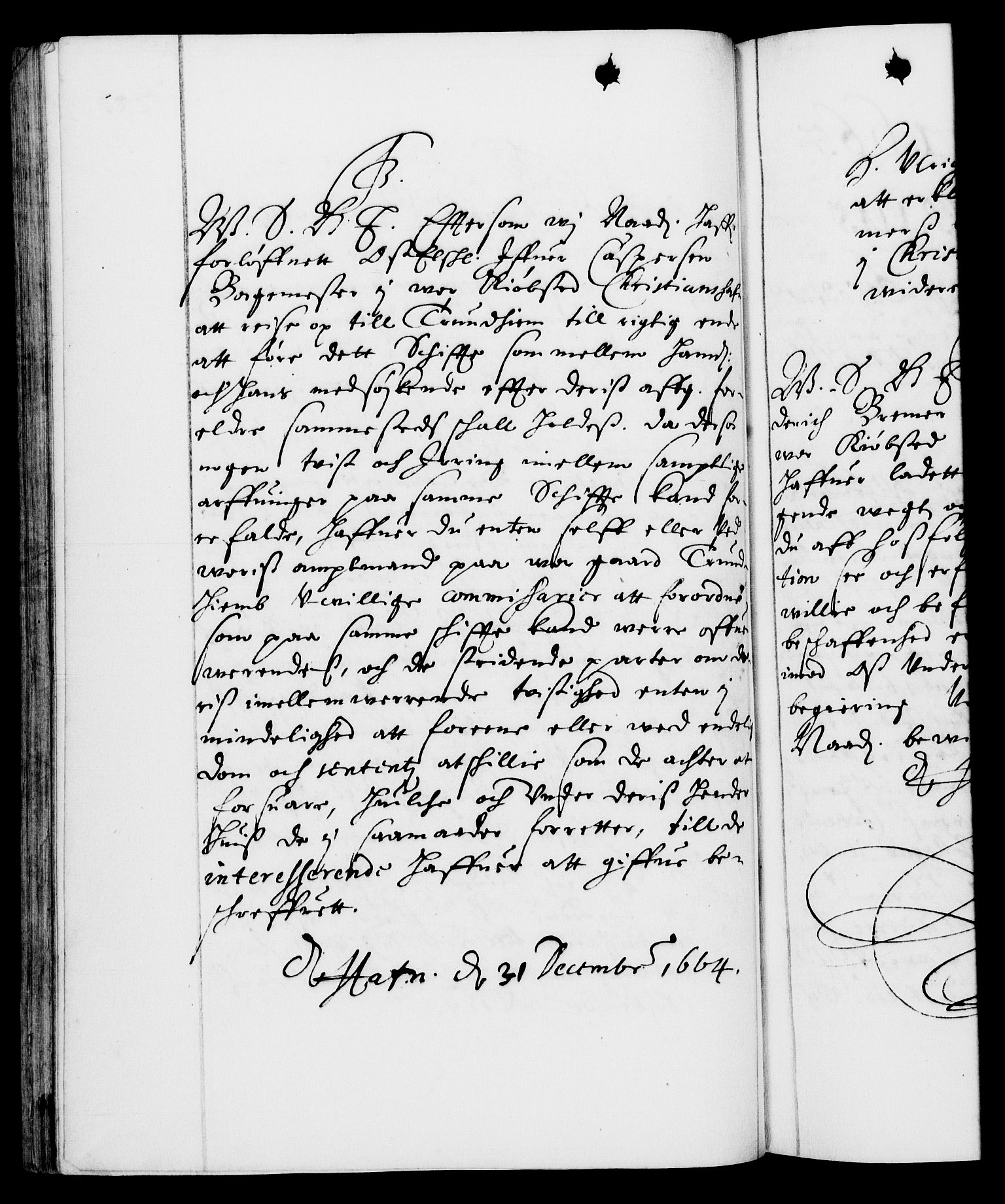 Danske Kanselli 1572-1799, AV/RA-EA-3023/F/Fc/Fca/Fcab/L0011: Norske tegnelser (mikrofilm), 1660-1670, s. 223b