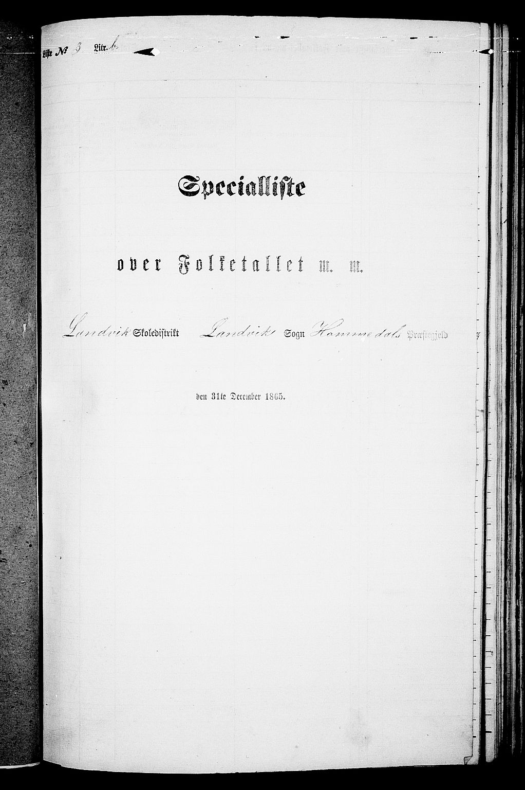 RA, Folketelling 1865 for 0924P Homedal prestegjeld, 1865, s. 87