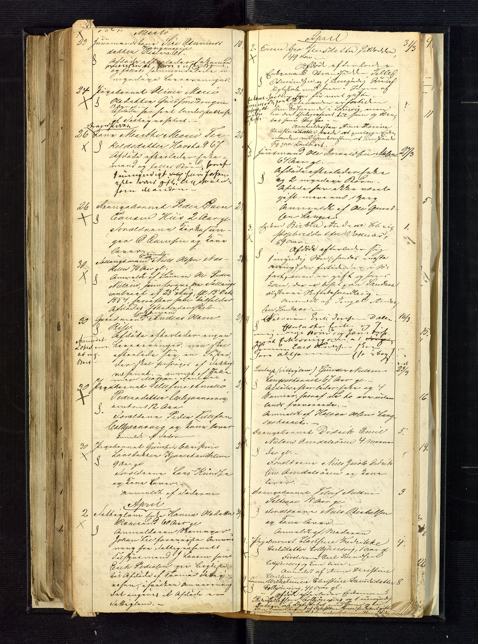 Nedenes sorenskriveri, AV/SAK-1221-0006/H/Ha/L0001: Dødsfallsfortegnelse nr 1, 1840-1863