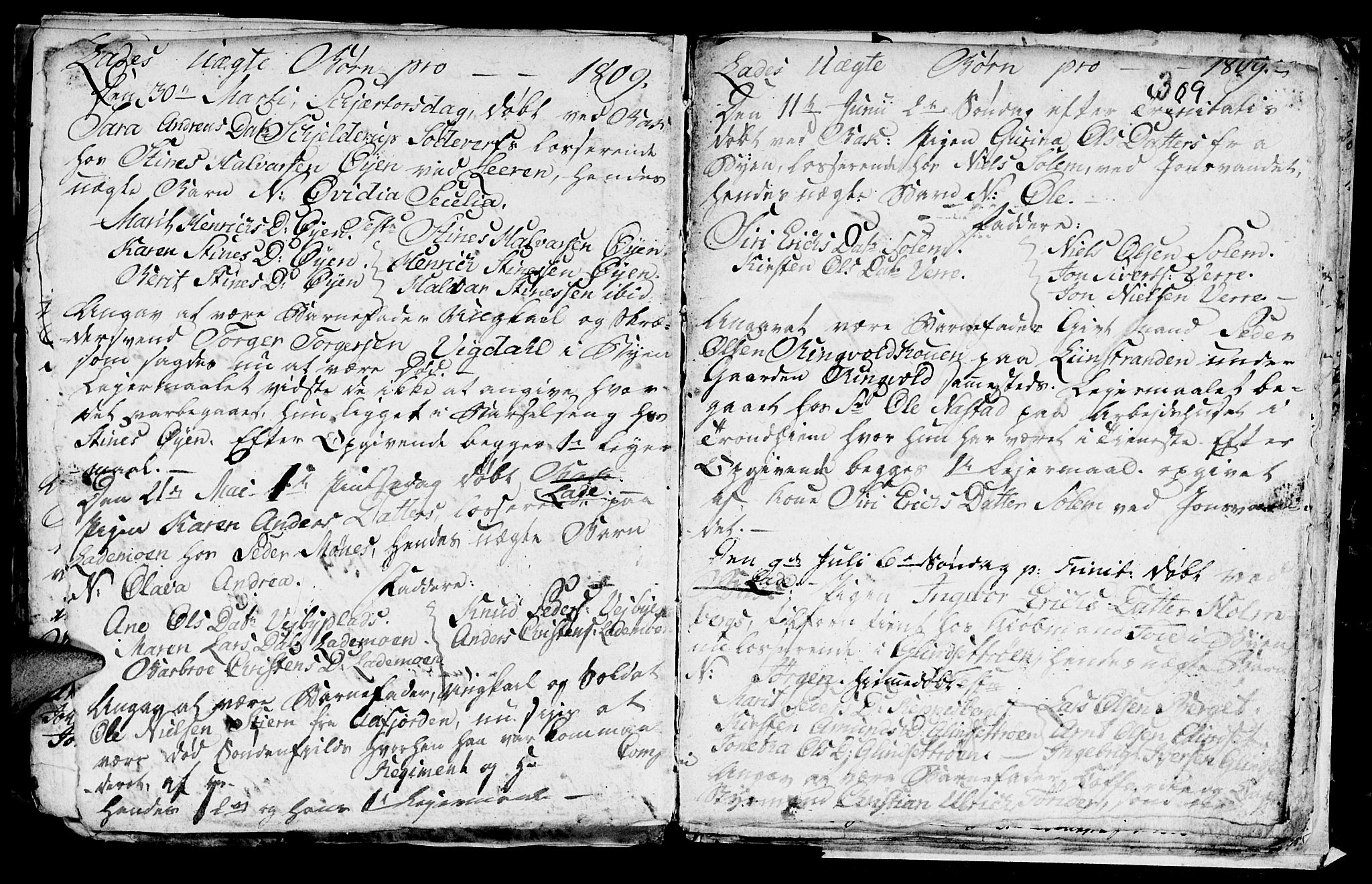 Ministerialprotokoller, klokkerbøker og fødselsregistre - Sør-Trøndelag, SAT/A-1456/606/L0305: Klokkerbok nr. 606C01, 1757-1819, s. 309