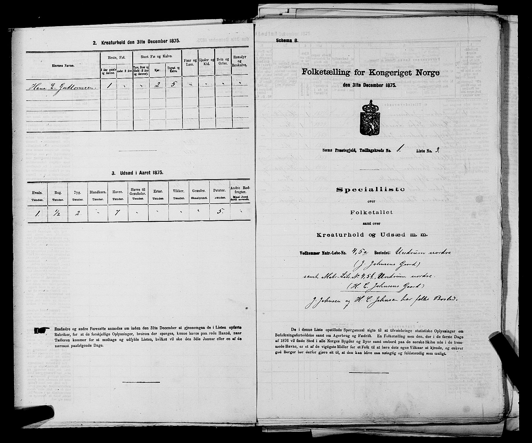 SAKO, Folketelling 1875 for 0721P Sem prestegjeld, 1875, s. 82