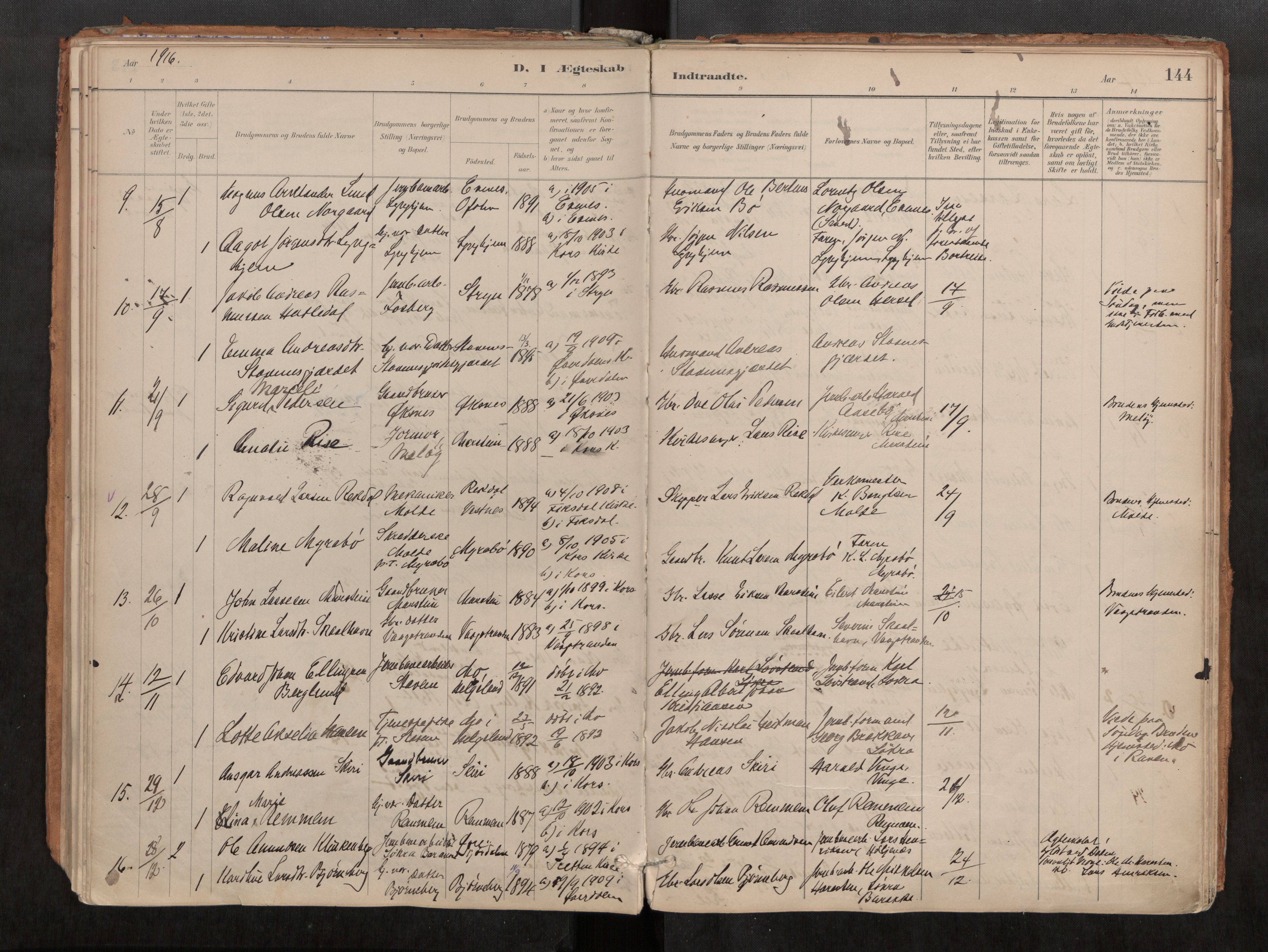 Ministerialprotokoller, klokkerbøker og fødselsregistre - Møre og Romsdal, AV/SAT-A-1454/546/L0599: Ministerialbok nr. 546A03, 1882-1920, s. 144