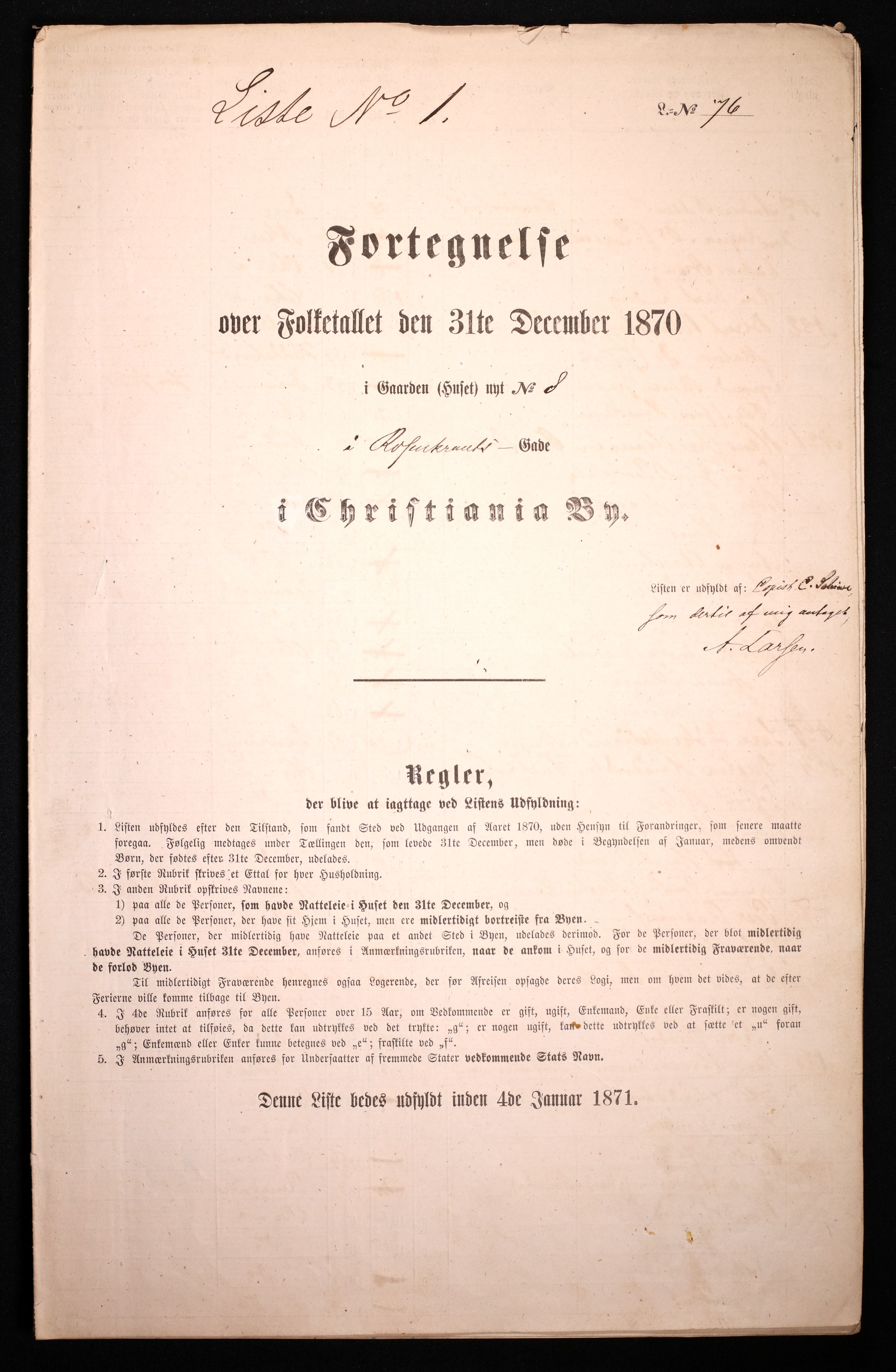 RA, Folketelling 1870 for 0301 Kristiania kjøpstad, 1870, s. 2883