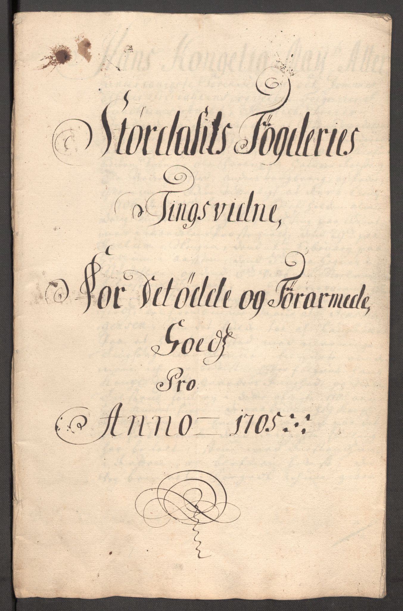 Rentekammeret inntil 1814, Reviderte regnskaper, Fogderegnskap, AV/RA-EA-4092/R62/L4196: Fogderegnskap Stjørdal og Verdal, 1705-1706, s. 222