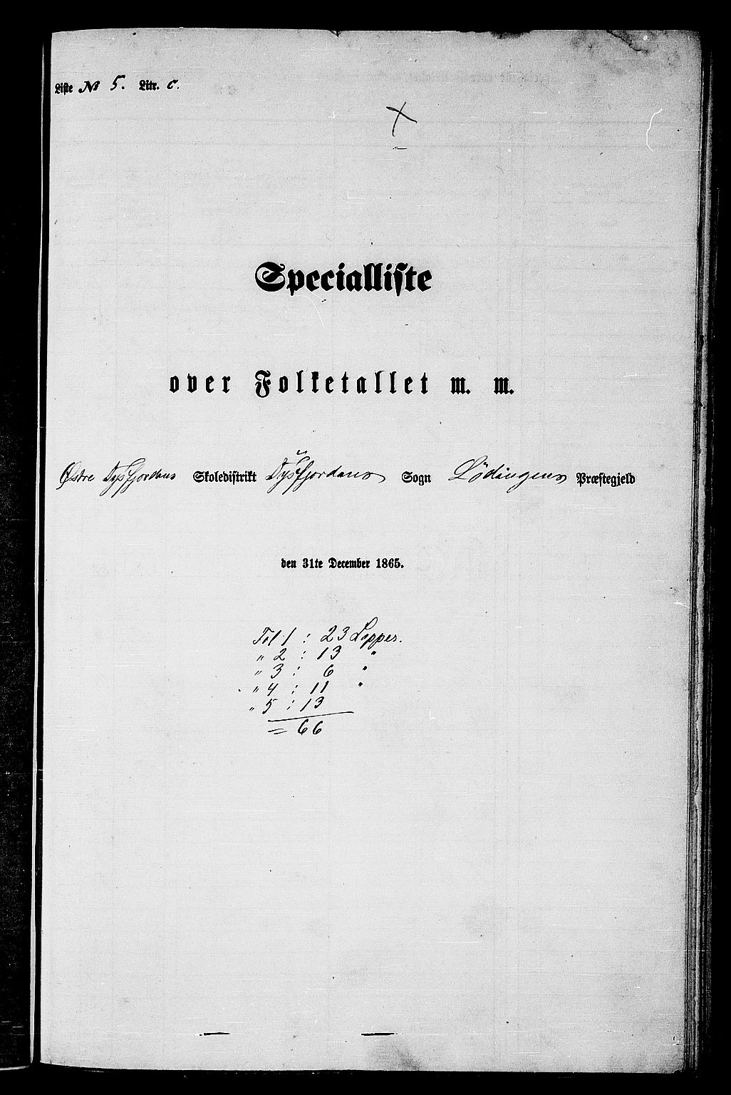 RA, Folketelling 1865 for 1851P Lødingen prestegjeld, 1865, s. 131