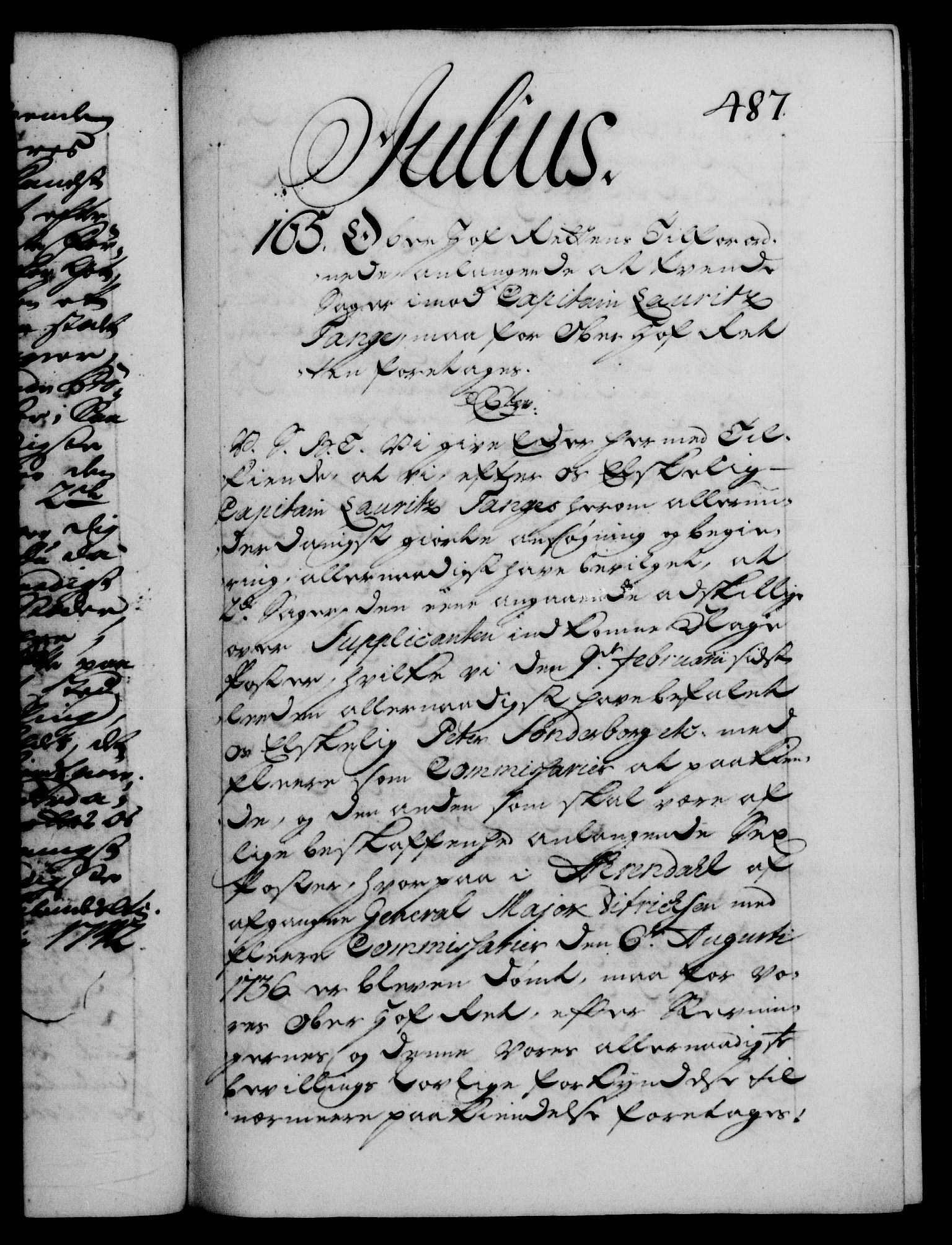 Danske Kanselli 1572-1799, AV/RA-EA-3023/F/Fc/Fca/Fcab/L0029: Norske tegnelser, 1741-1743, s. 487a