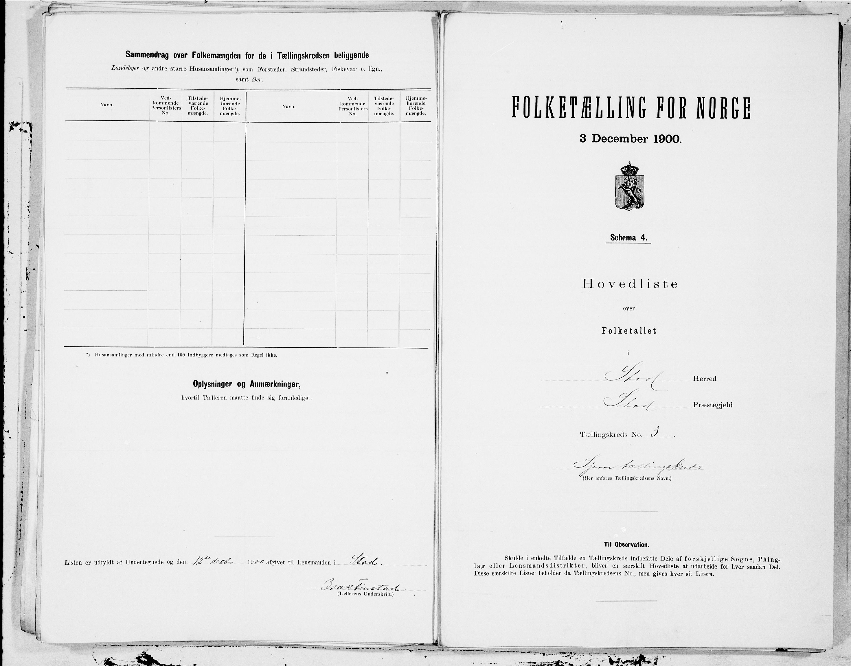 SAT, Folketelling 1900 for 1734 Stod herred, 1900, s. 6