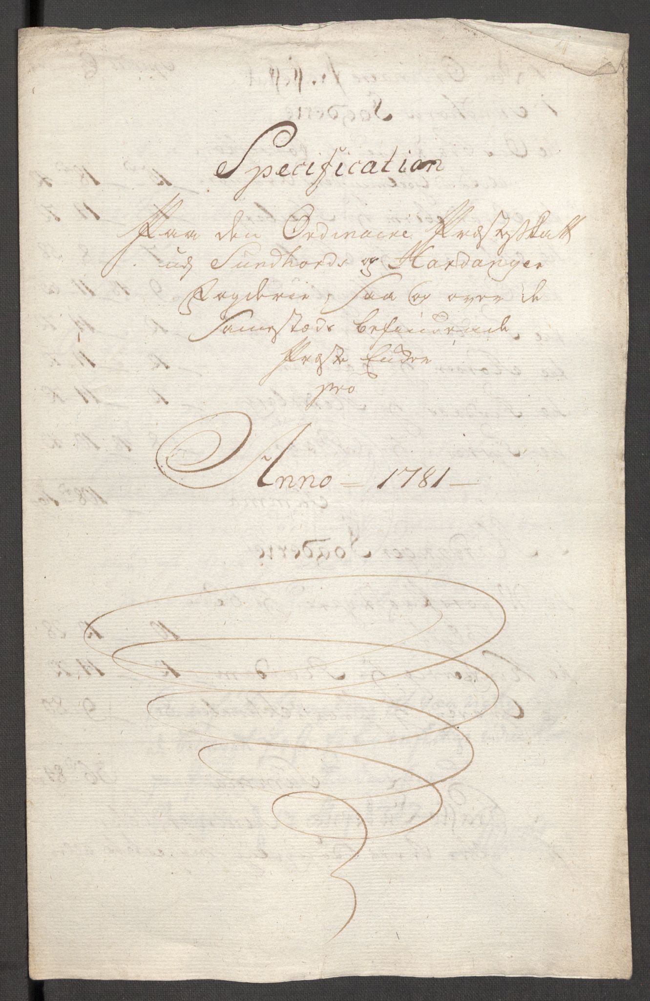 Rentekammeret inntil 1814, Reviderte regnskaper, Fogderegnskap, AV/RA-EA-4092/R48/L3097: Fogderegnskap Sunnhordland og Hardanger, 1781, s. 71