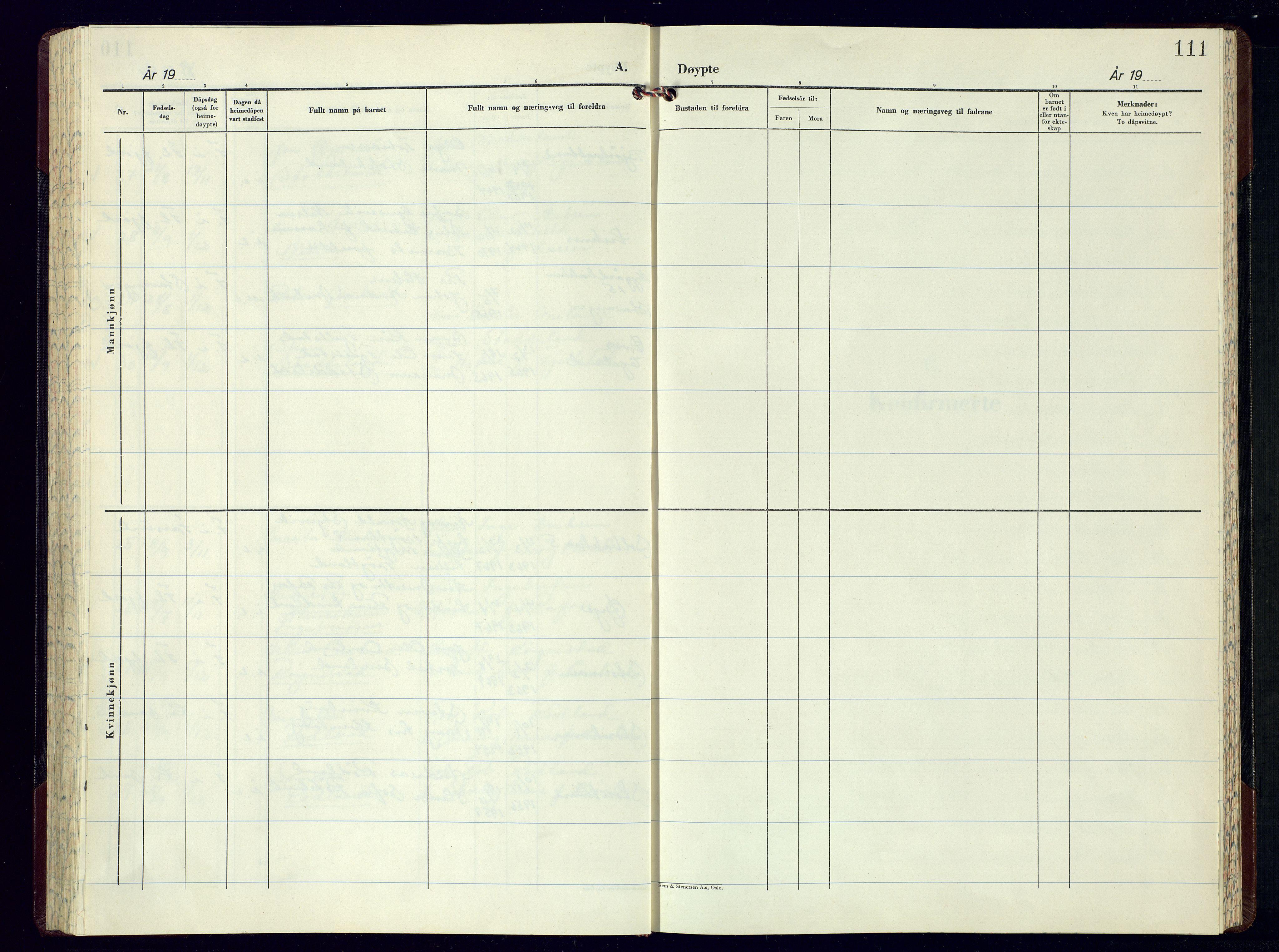 Kvinesdal sokneprestkontor, AV/SAK-1111-0026/F/Fb/Fbb/L0007: Klokkerbok nr. B 7, 1973-1991, s. 111