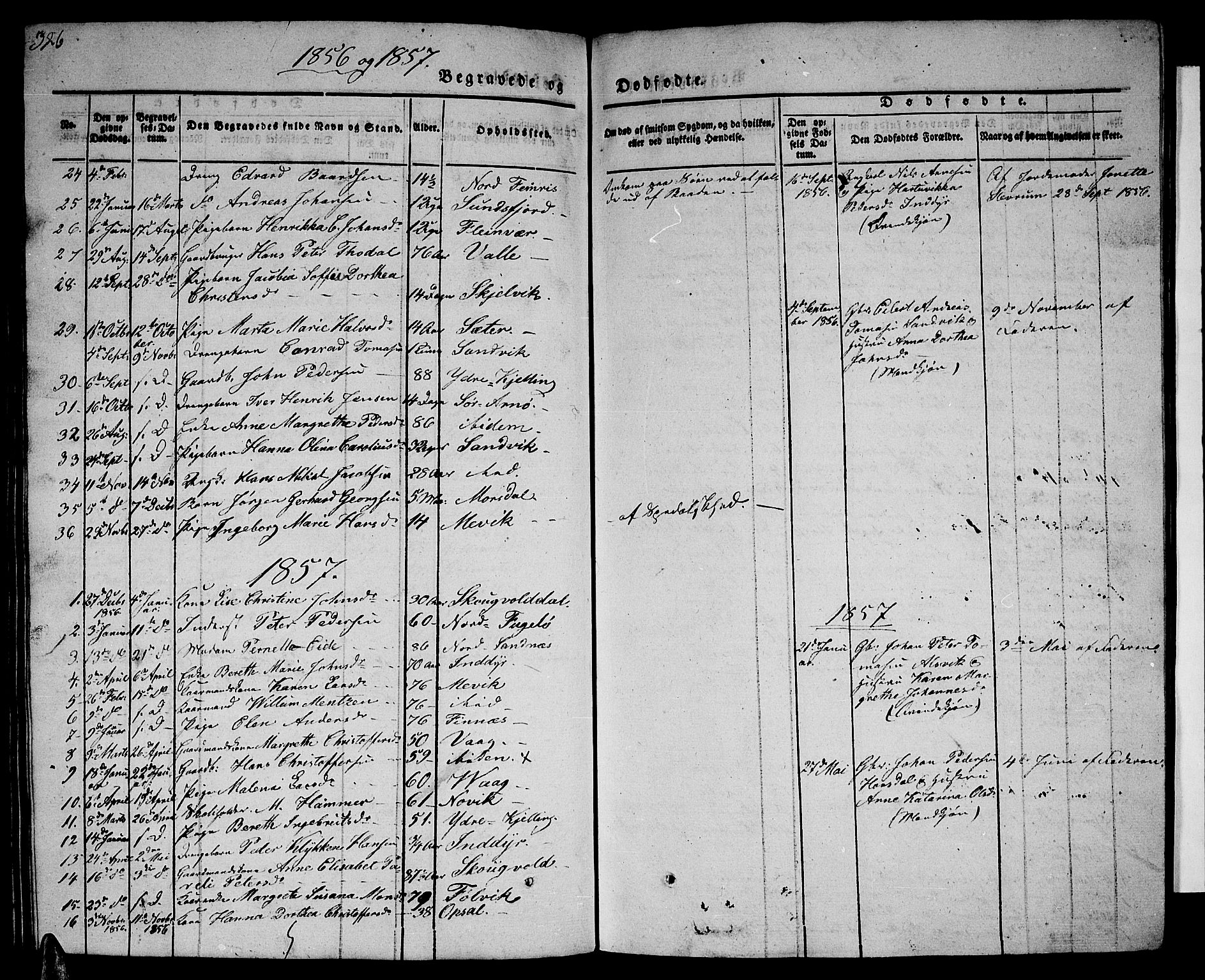 Ministerialprotokoller, klokkerbøker og fødselsregistre - Nordland, AV/SAT-A-1459/805/L0106: Klokkerbok nr. 805C02, 1841-1861, s. 326
