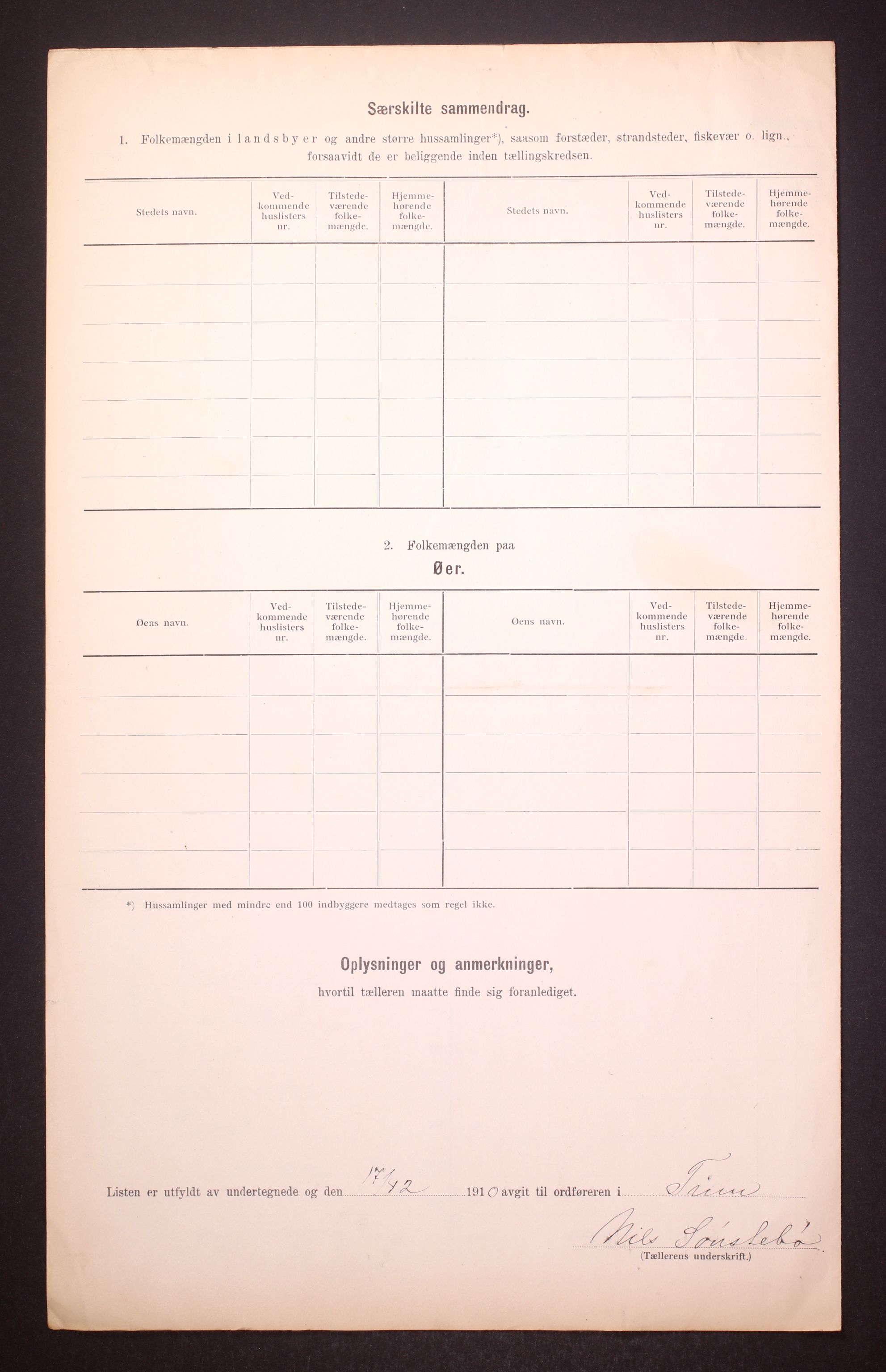 RA, Folketelling 1910 for 0826 Tinn herred, 1910, s. 10