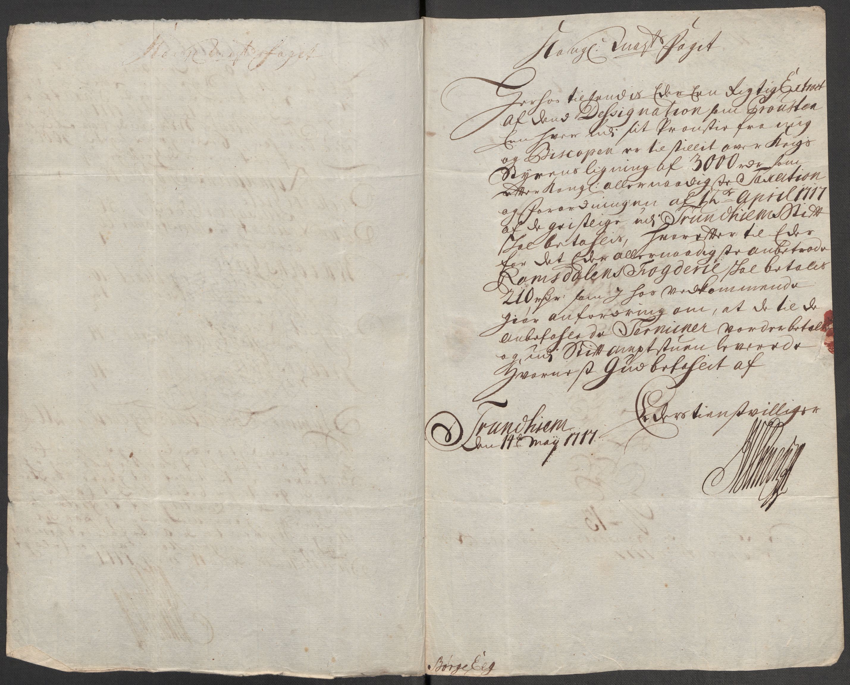 Rentekammeret inntil 1814, Reviderte regnskaper, Fogderegnskap, AV/RA-EA-4092/R55/L3664: Fogderegnskap Romsdal, 1717, s. 128