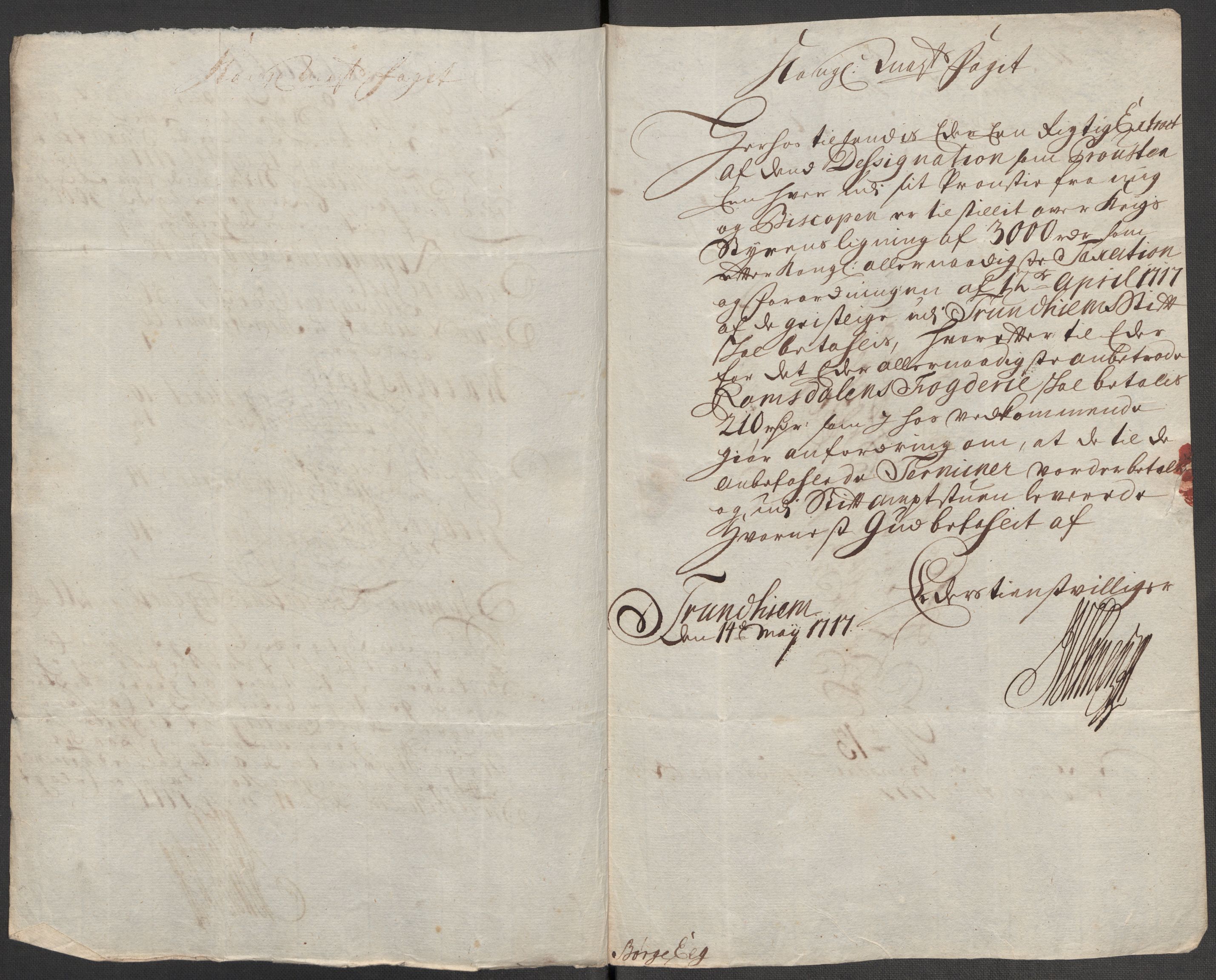 Rentekammeret inntil 1814, Reviderte regnskaper, Fogderegnskap, RA/EA-4092/R55/L3664: Fogderegnskap Romsdal, 1717, s. 128