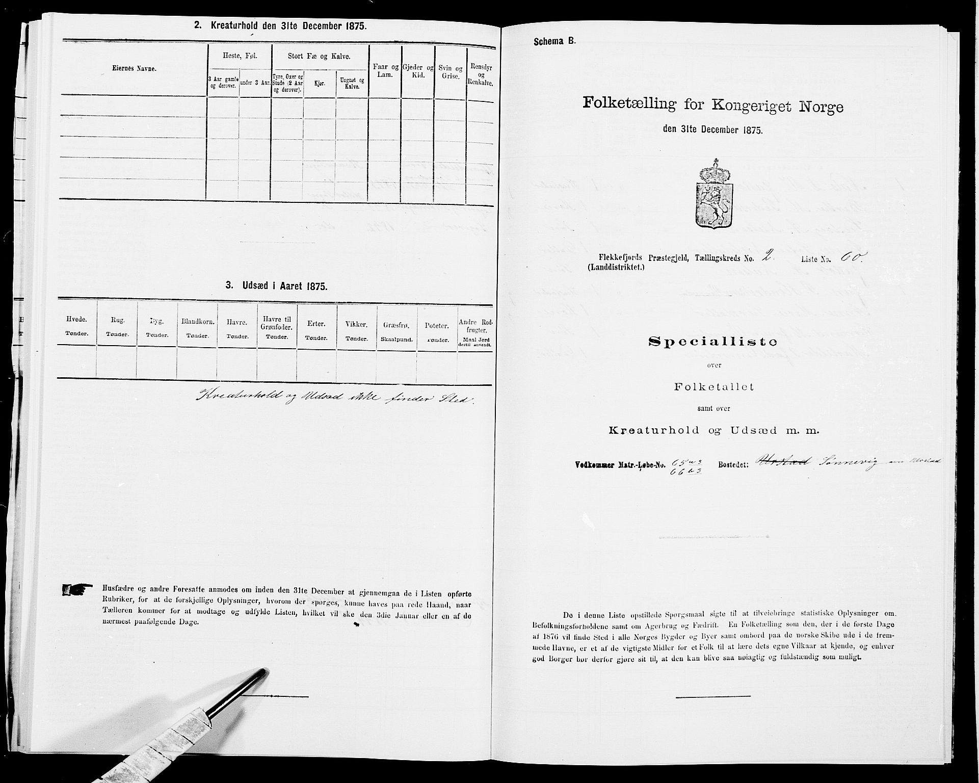 SAK, Folketelling 1875 for 1042L Flekkefjord prestegjeld, Nes sokn og Hidra sokn, 1875, s. 383