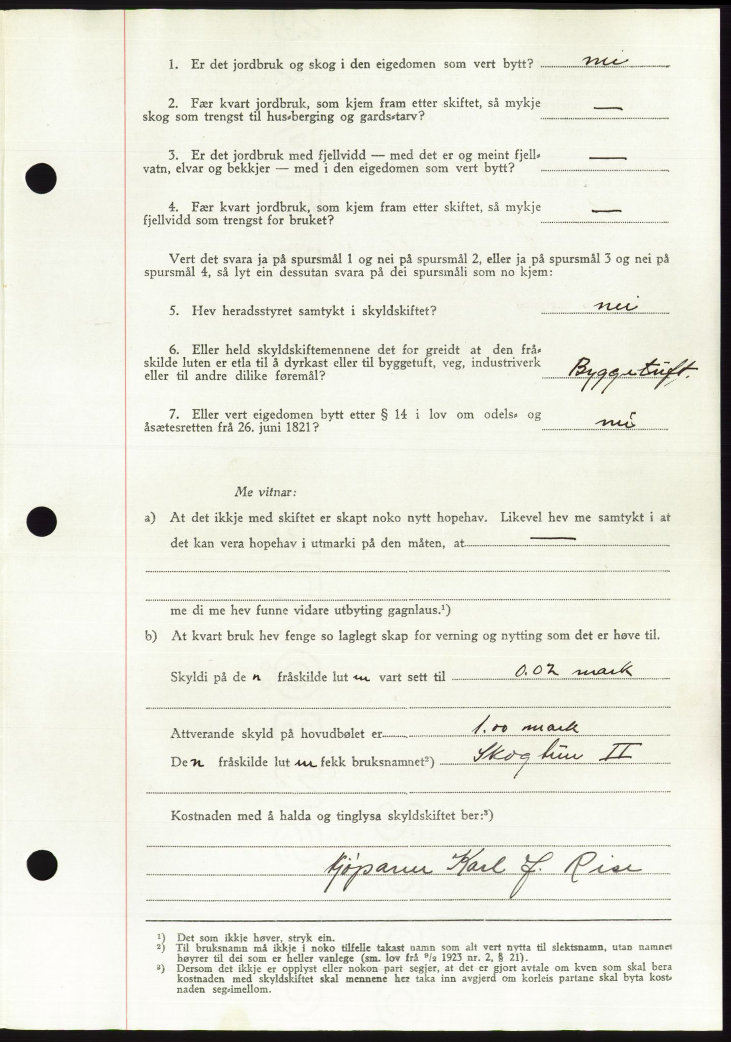 Søre Sunnmøre sorenskriveri, AV/SAT-A-4122/1/2/2C/L0085: Pantebok nr. 11A, 1949-1949, Dagboknr: 1676/1949